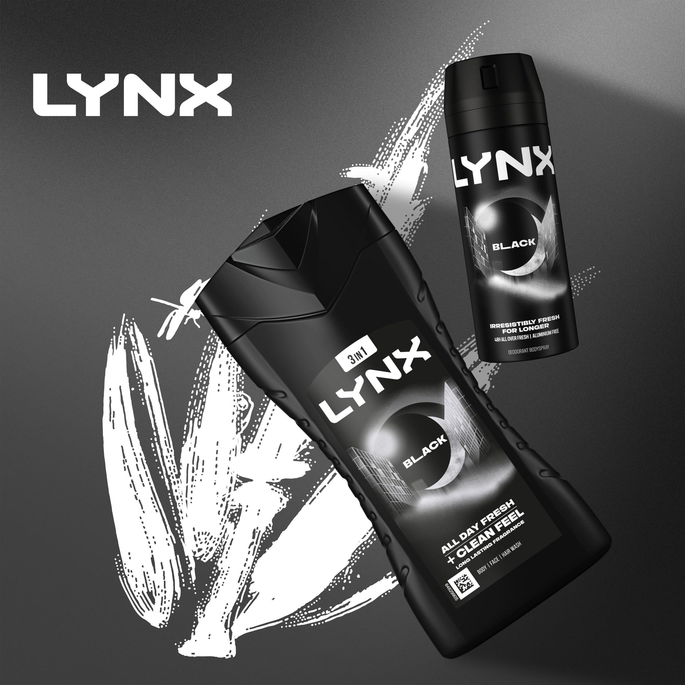 Lynx Black Shower Gel Body Wash for Men 225ml thumbnail 5