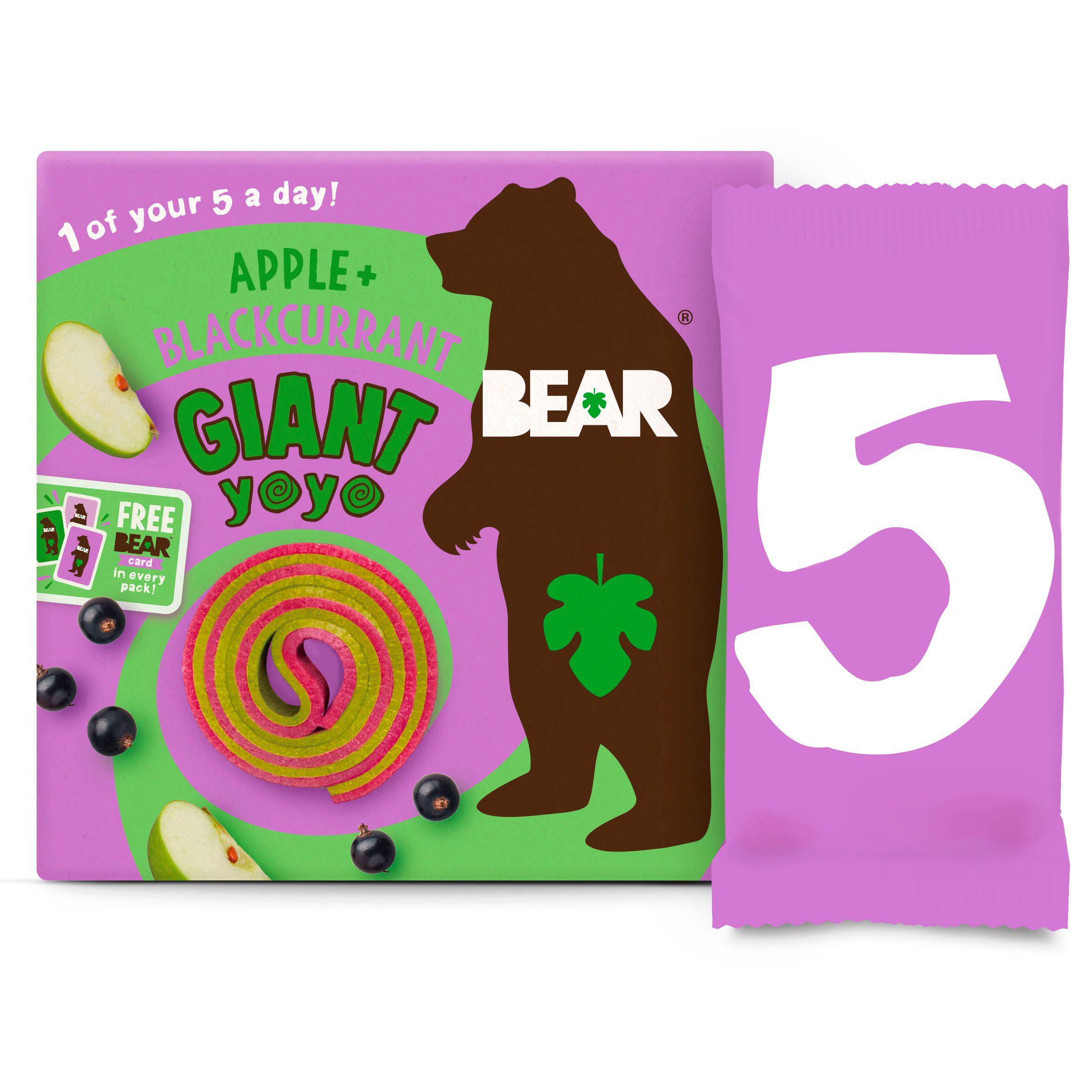 BEAR GIANT Fruit Yoyos Apple & Blackcurrant Multipack