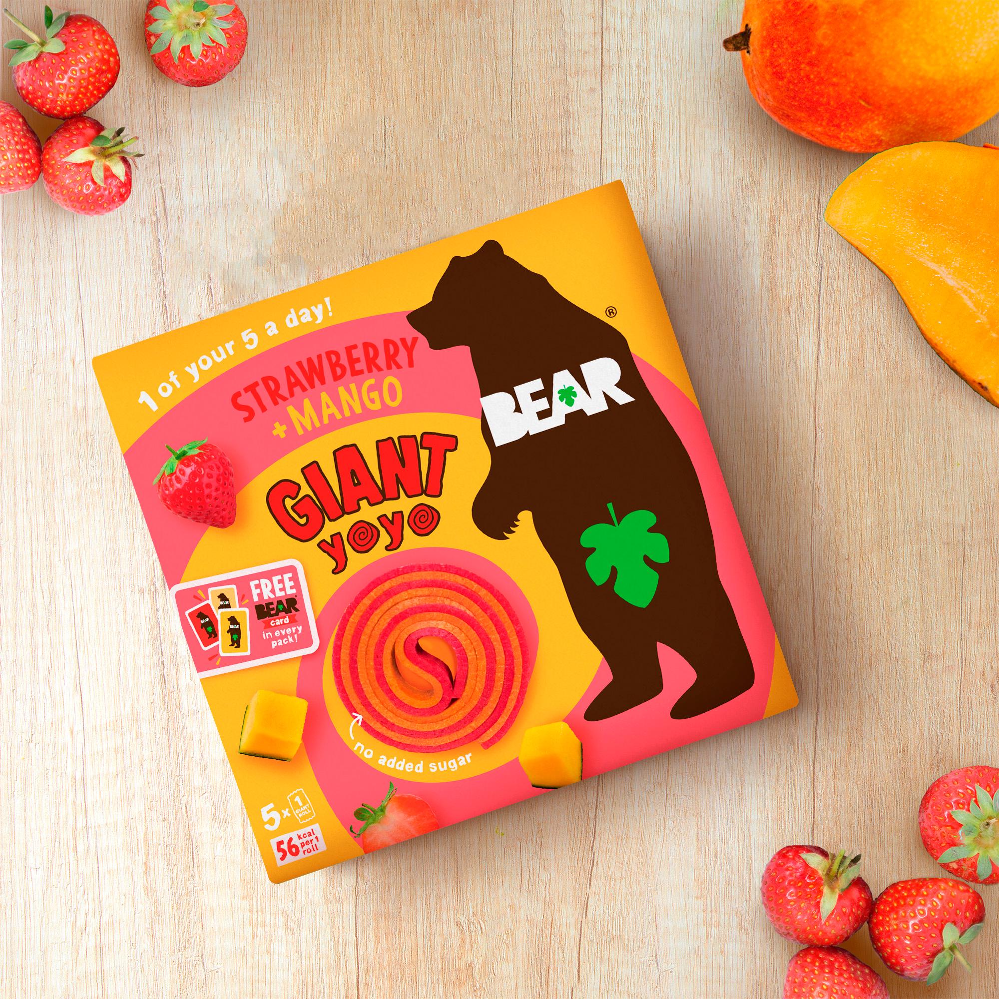 BEAR GIANT Fruit Yoyos Strawberry & Mango Multipack 5x20g thumbnail 3