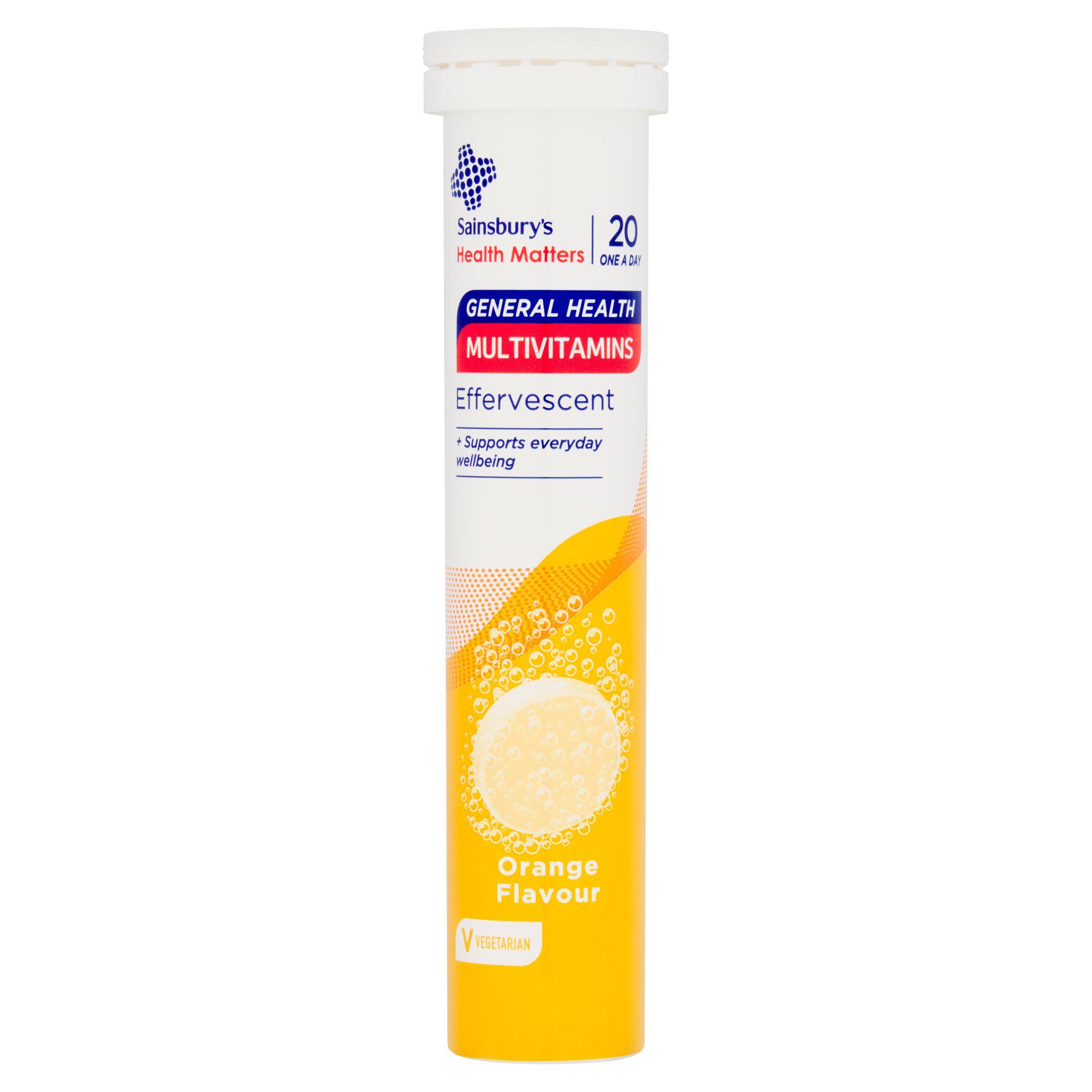 Sainsbury's Multivitamin Effervescent Orange Flavour 20 One a Day