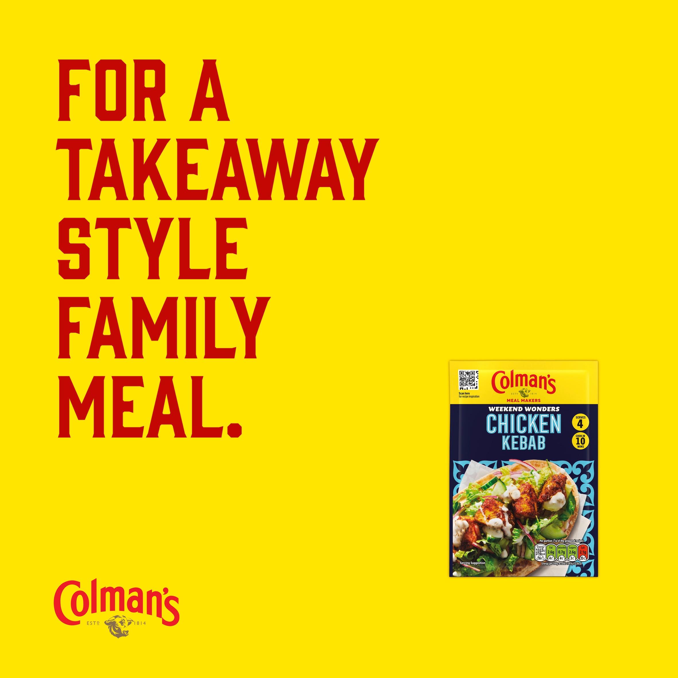 Colman's Weekend Wonders Meal Maker Recipe Mix Chicken Kebab 30g thumbnail 3