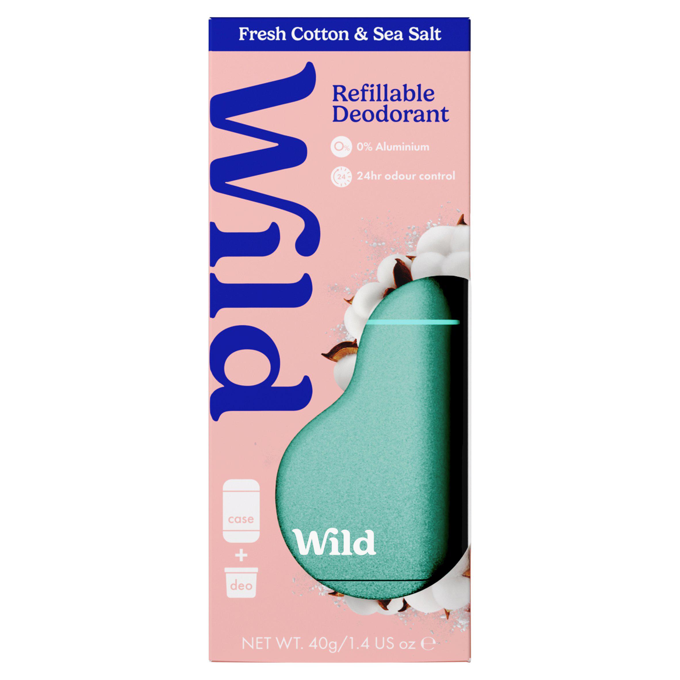Wild Aqua Case & Fresh Cotton Deo Refill- Starter Pack