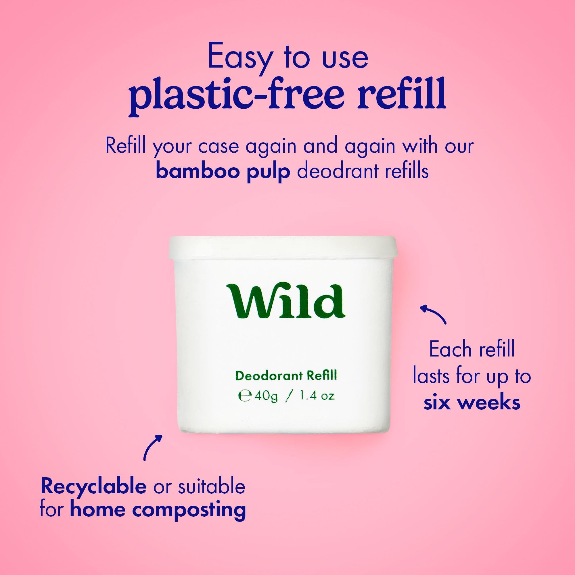 Wild Natural Deodorant Refill Fresh Cotton & Sea Salt 40g thumbnail 4