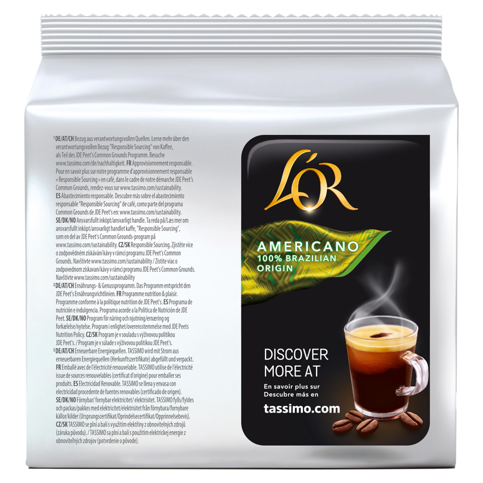 Tassimo L'OR Americano Classique Coffee Pods x14 thumbnail 4