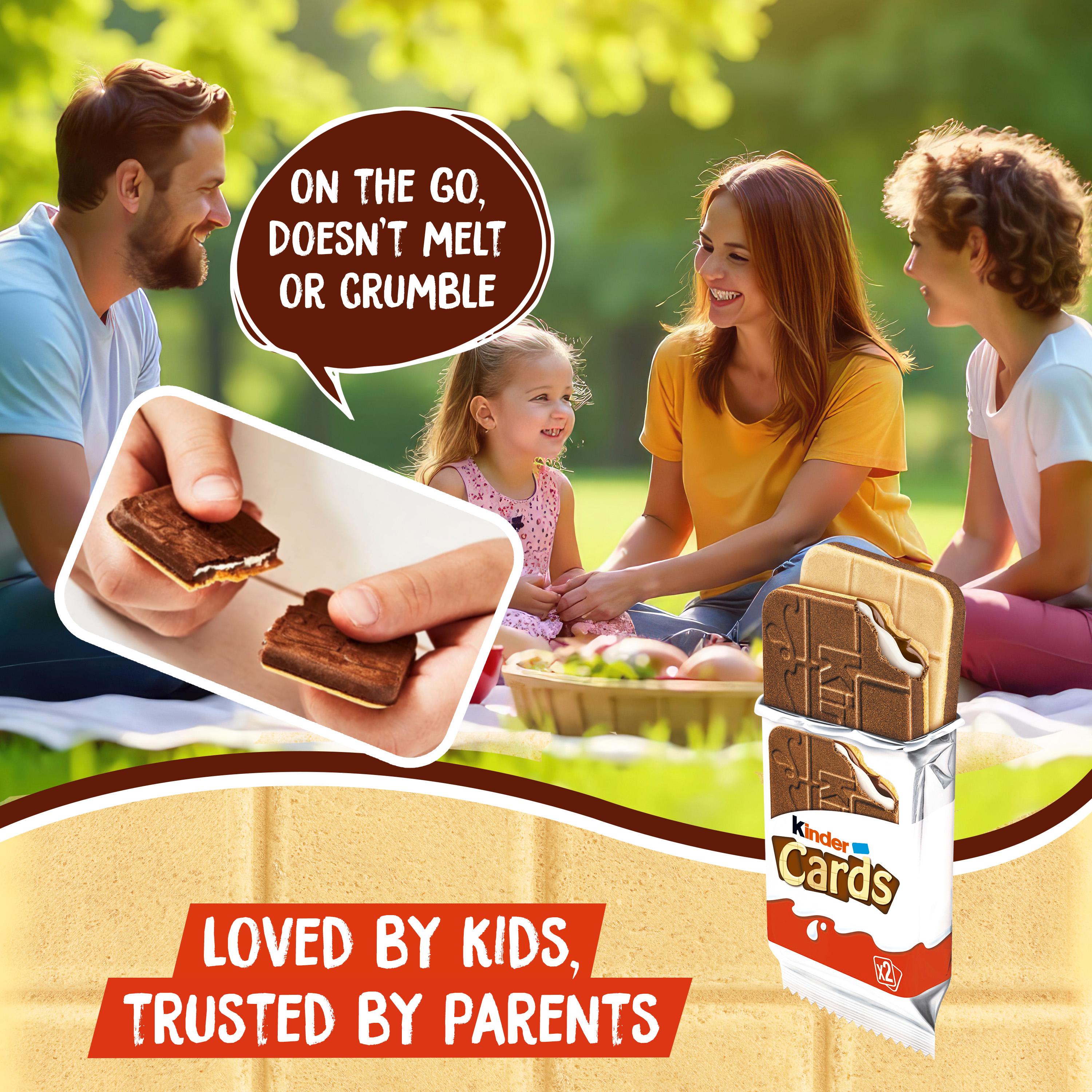 Kinder Cards Chocolate & Milk Wafer Biscuit Multipack 8x12.8g thumbnail 4