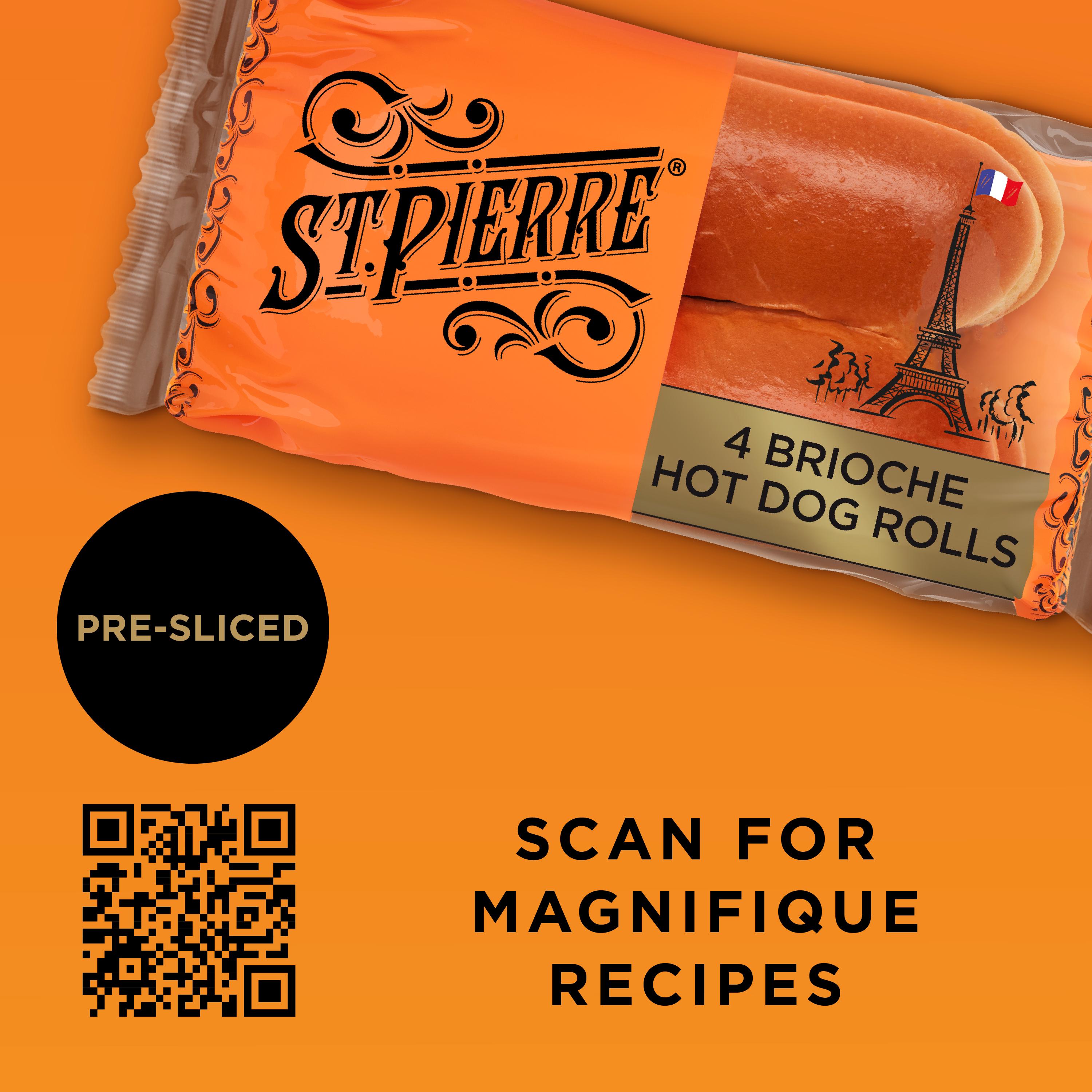 St Pierre Brioche Hot Dog Rolls x4 thumbnail 6