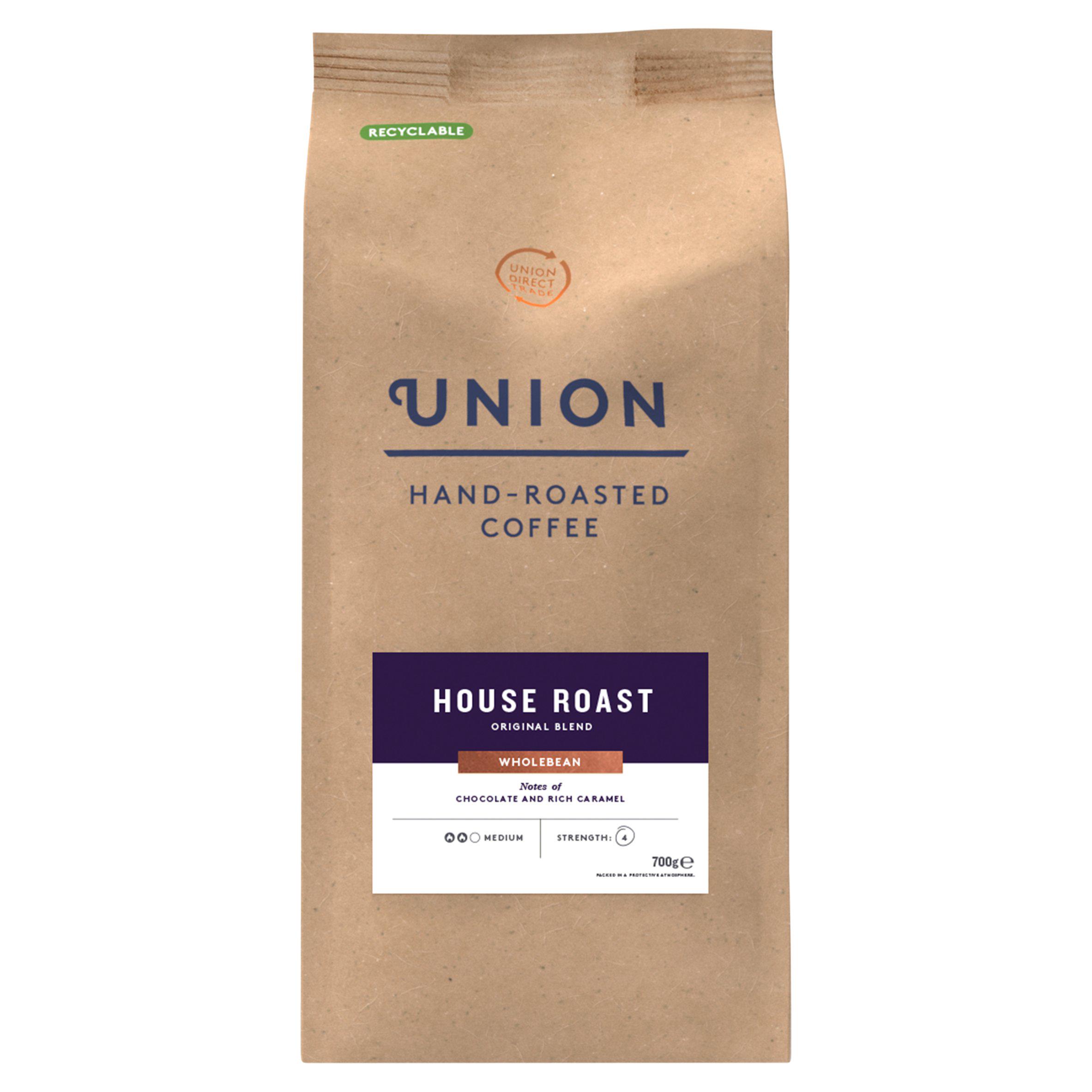 Union Hand Roasted Coffee House Roast Original Blend Wholebean 700g