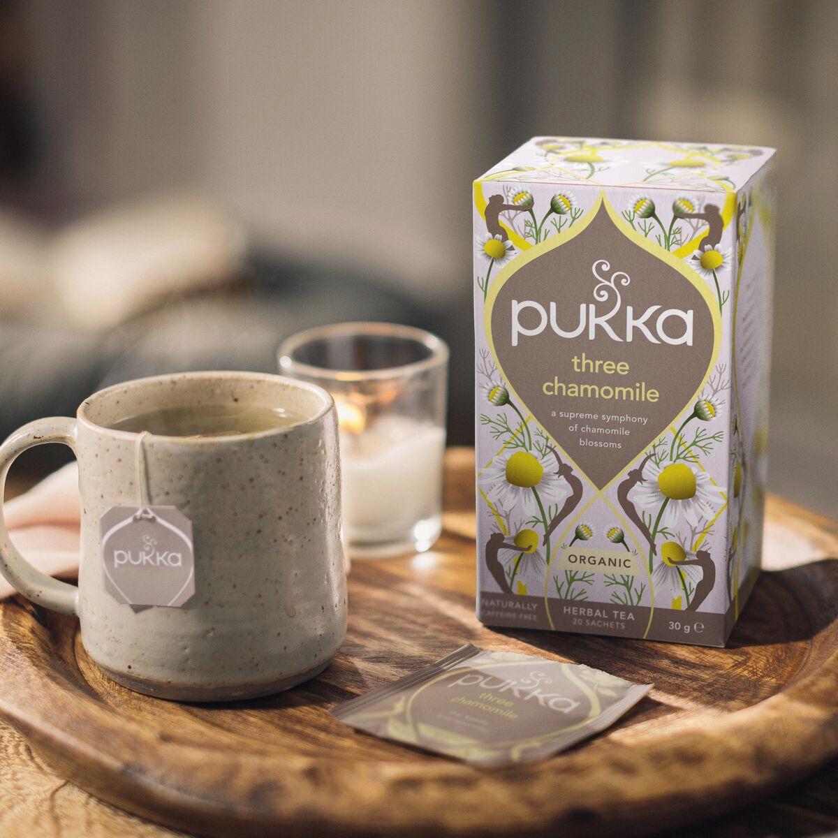 Pukka Organic Three Chamomile Tea Home Compostable Herbal Tea Bags x20 thumbnail 2