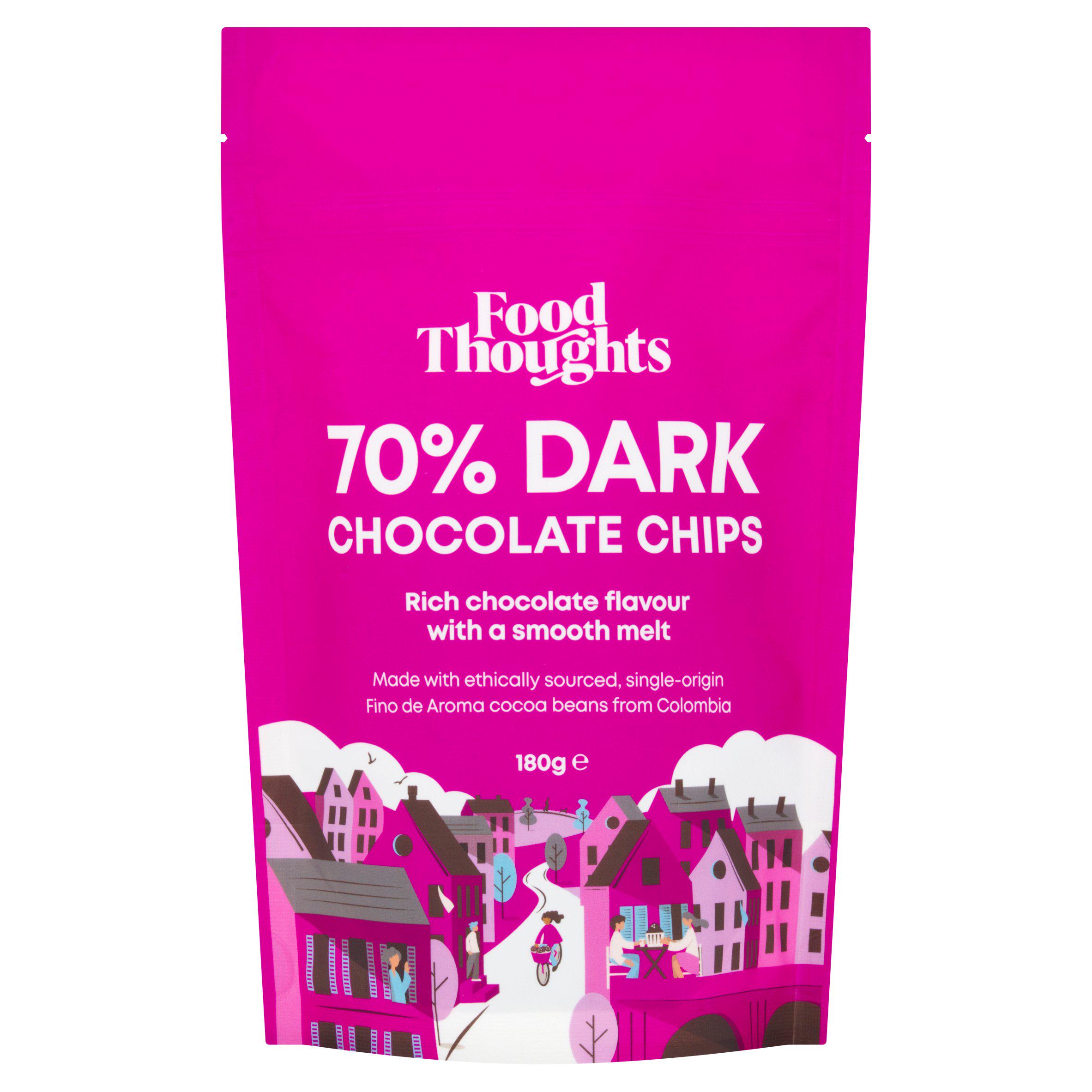 Food Thoughts 70% Dark Chocolate Chips 180g