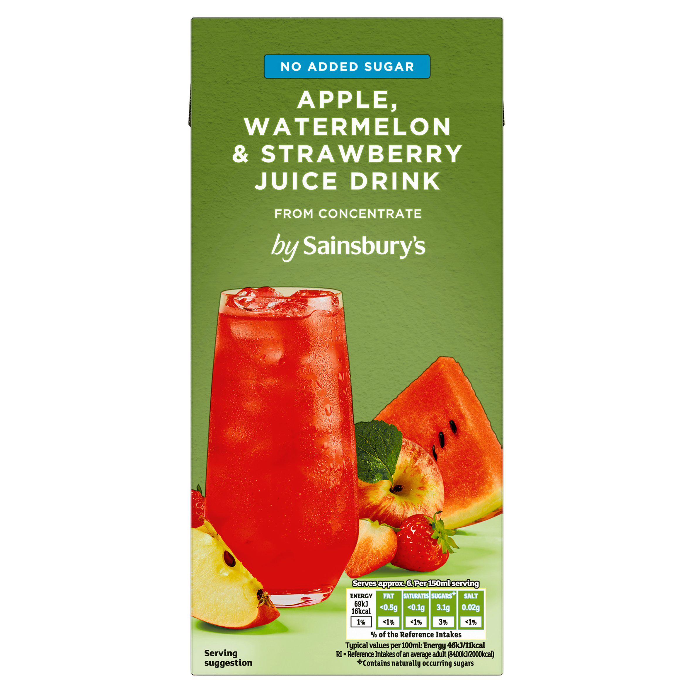 Sainsbury's Apple Watermelon & Strawberry Juice Drink 1L