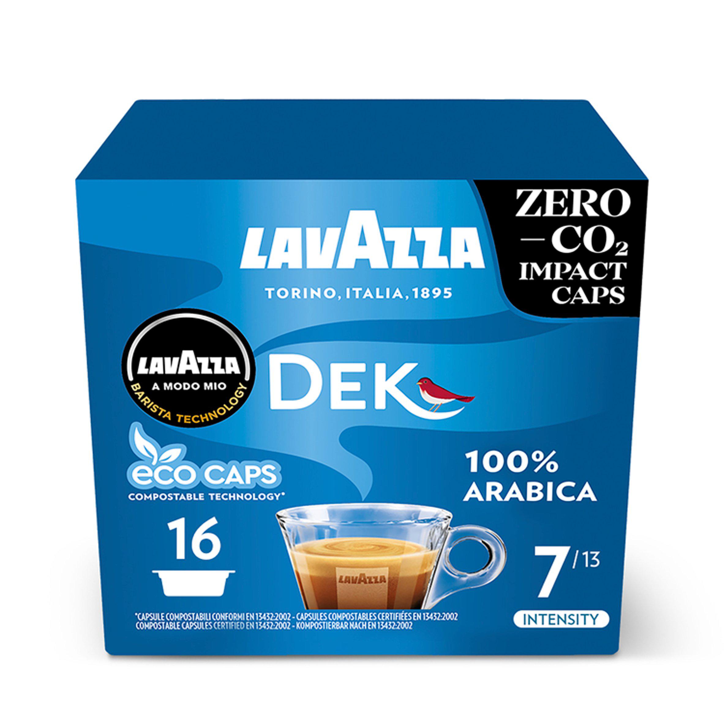 Lavazza A Modo Mio Compostable Dek Cremoso Coffee Capsules