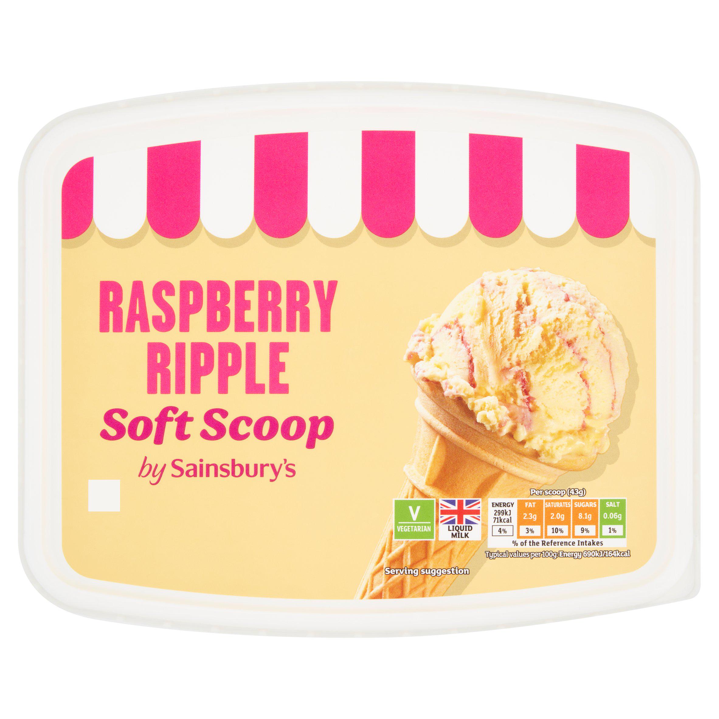 Sainsbury's Raspberry Ripple Soft Scoop 2L
