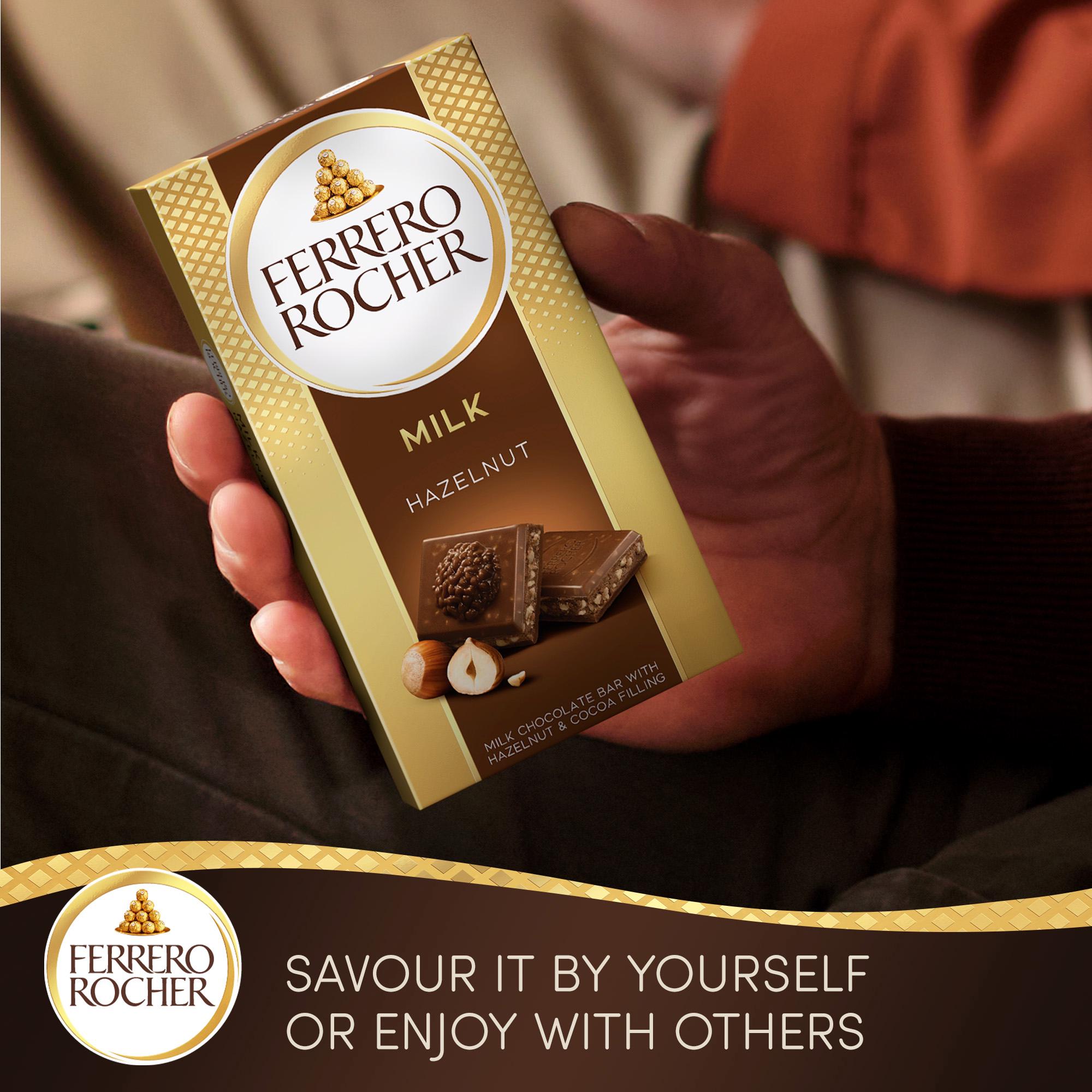 Ferrero Rocher Milk Chocolate & Hazelnut Bar 90g thumbnail 4