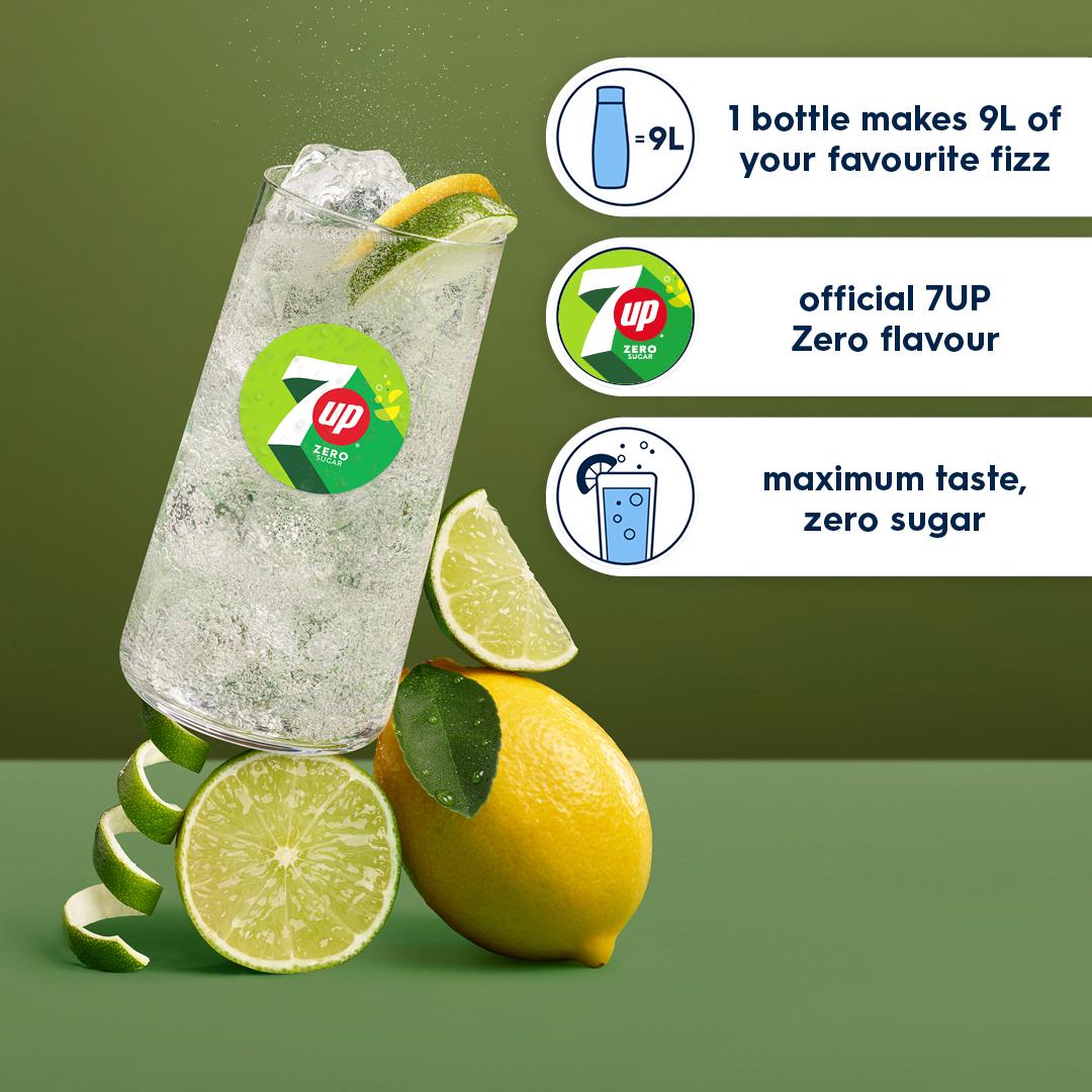 7Up 440ml Sugar Free Sodastream Sparkling Drink Mix thumbnail 2