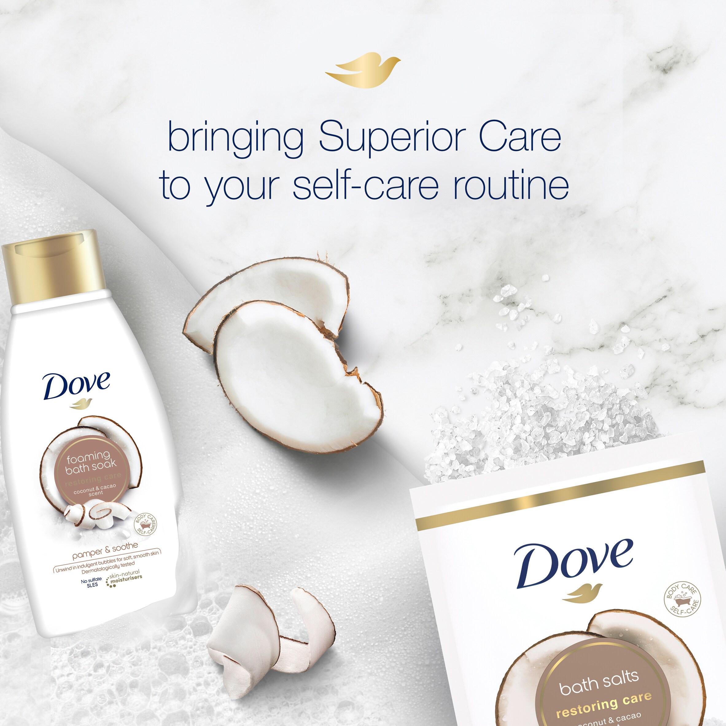 Dove Coconut and Cacao Restoring Care Bath Salts 900g thumbnail 5
