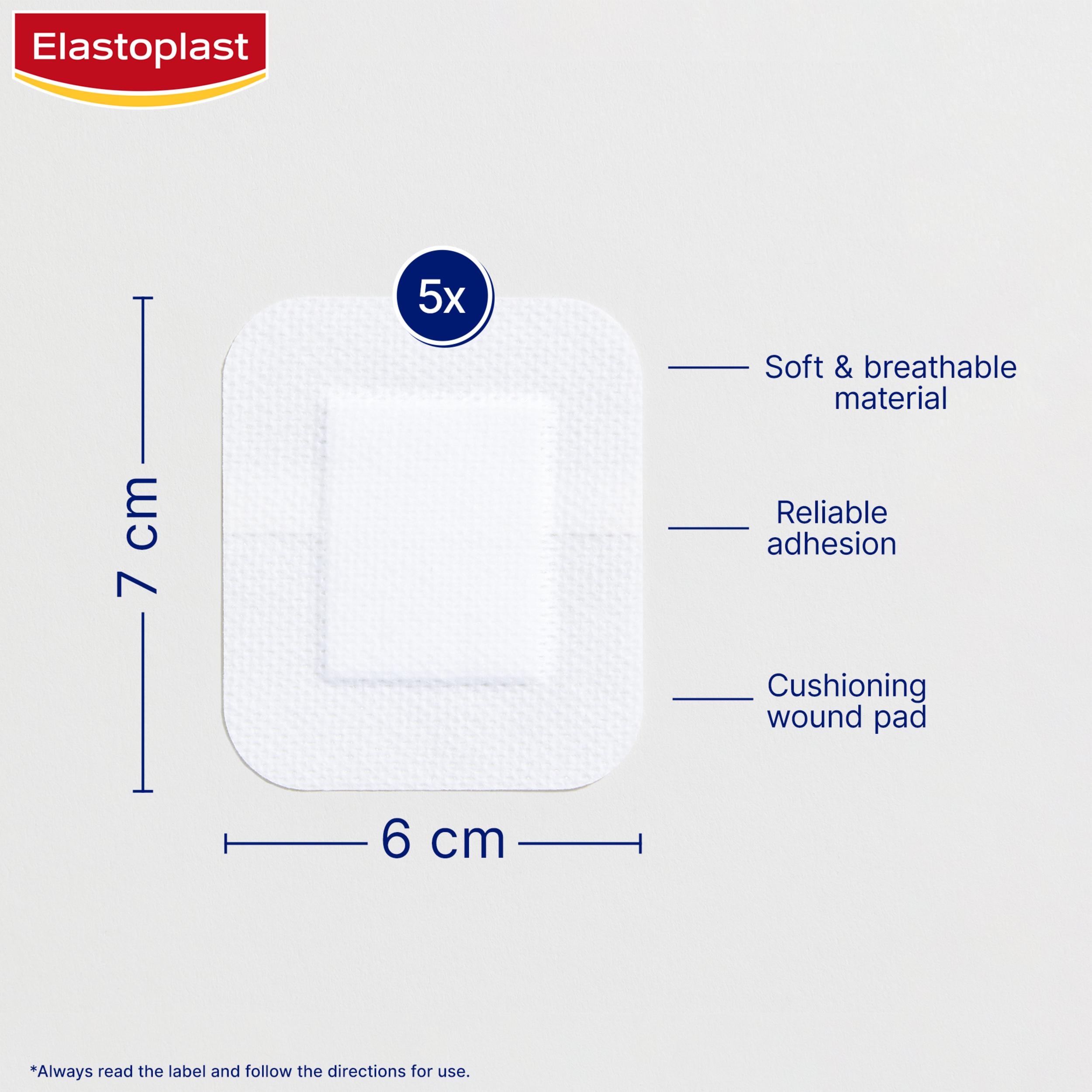 Elastoplast Med 5 Sensitive XL Dressings 6x7cm thumbnail 3