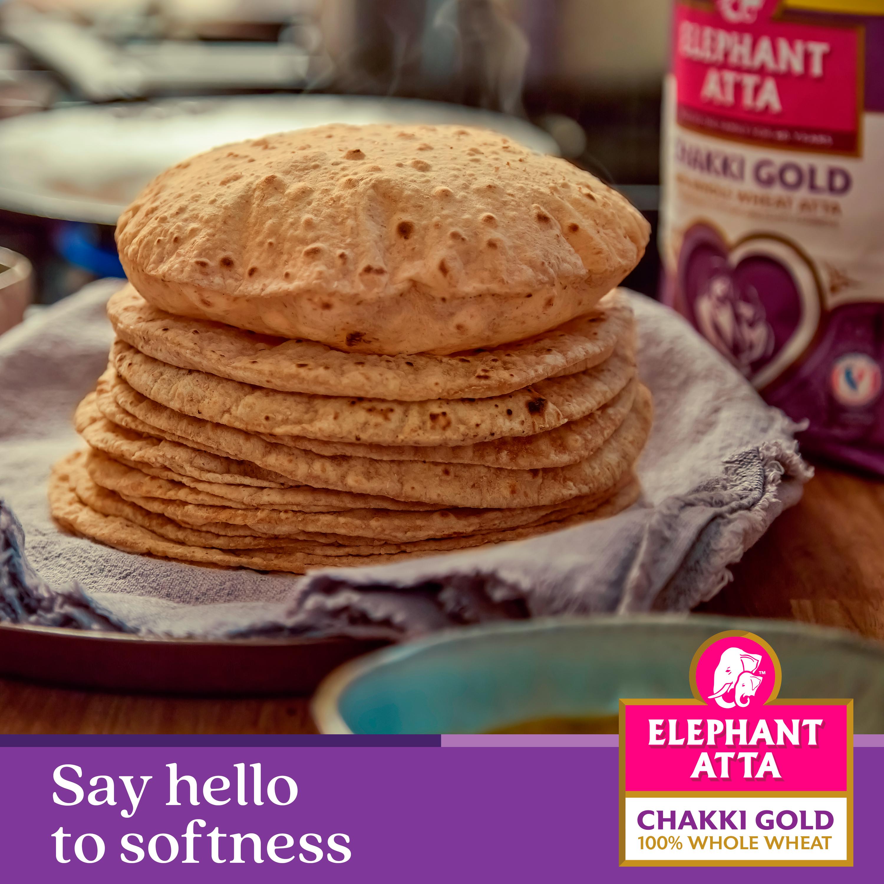 Elephant Atta 1.5kg Chakki Gold Whole Wheat Chapatti Flour thumbnail 4