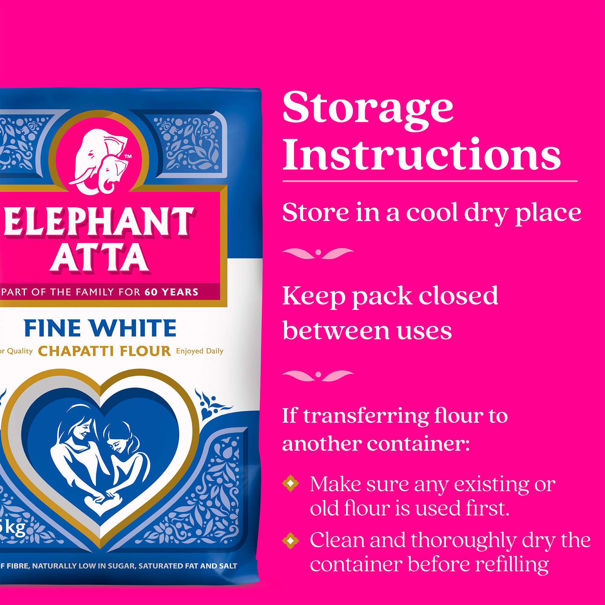 Elephant Atta 10kg Fine White Chapatti Flour thumbnail 2