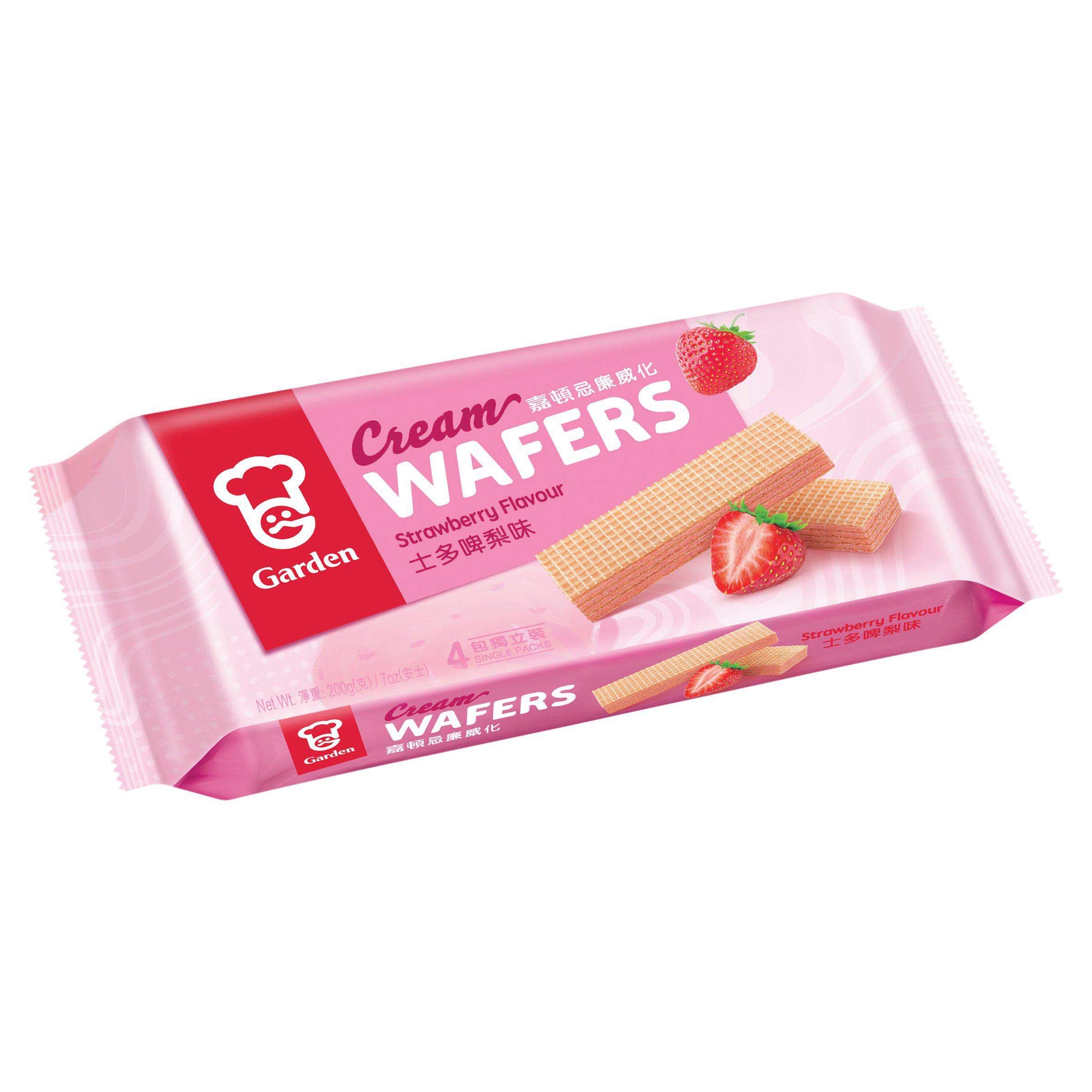 Garden Cream Wafers Strawberry Flavour 200g
