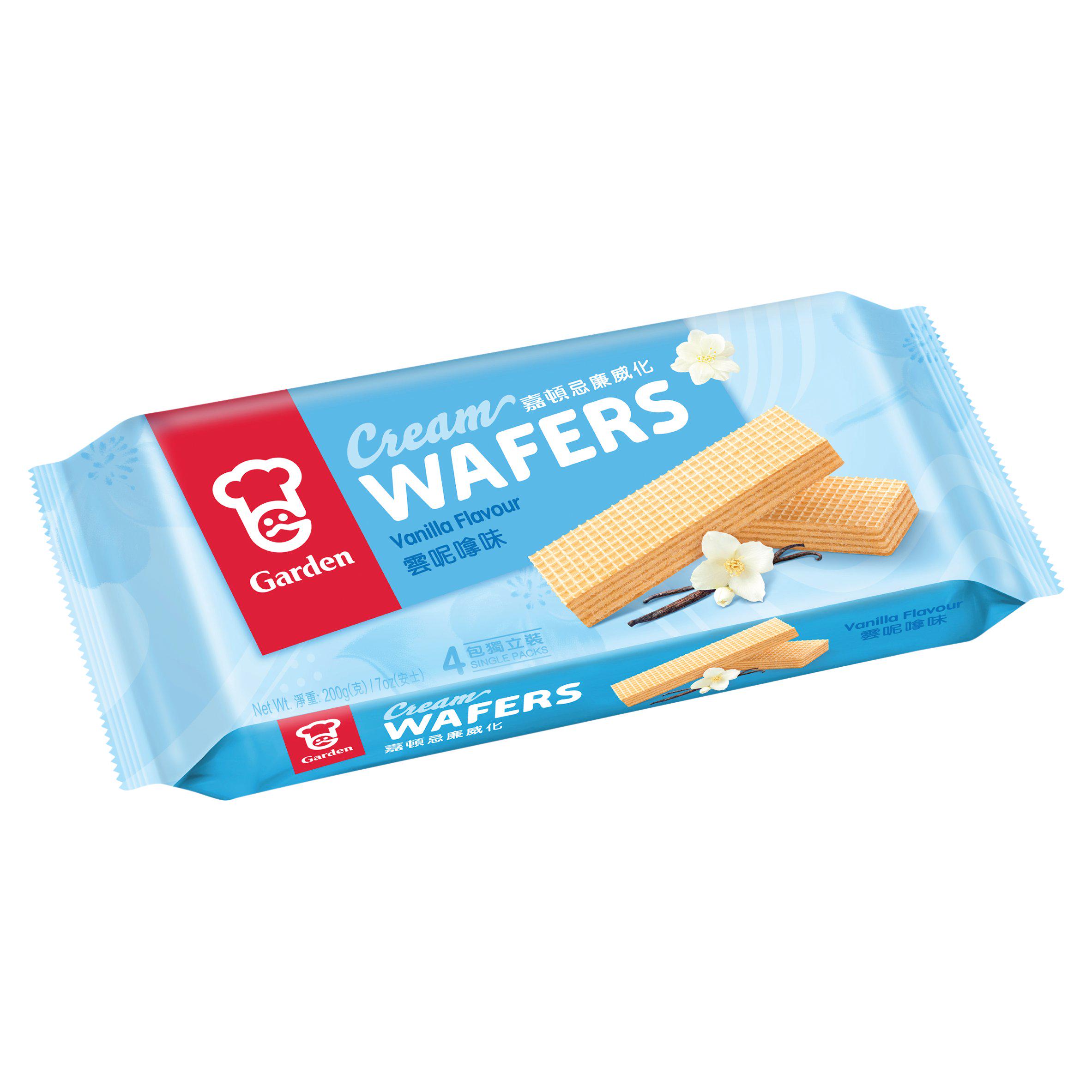 Garden Cream Wafers Vanilla Flavour x4 200g
