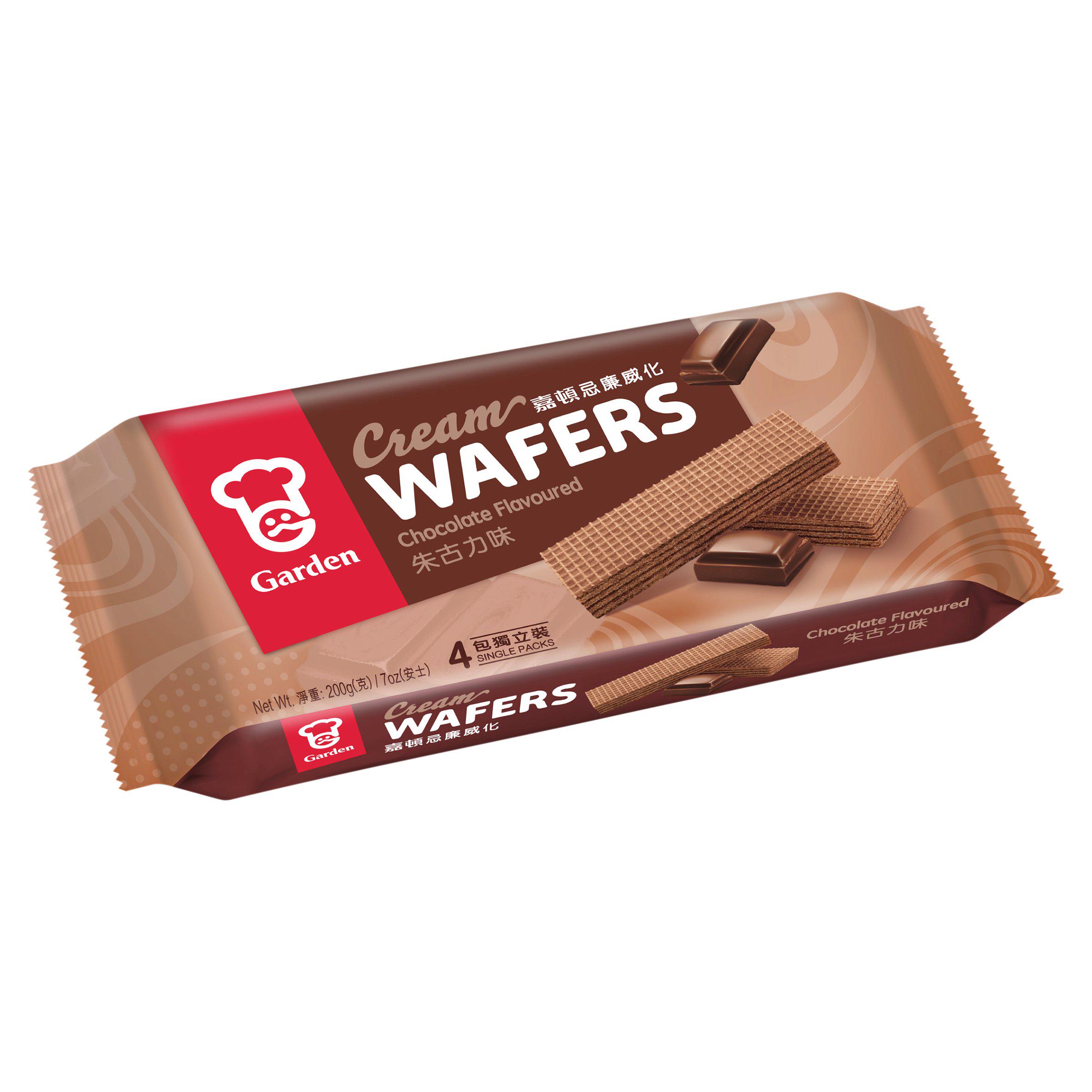 Garden Cream Wafers Chocolate Flavoured x4 200g