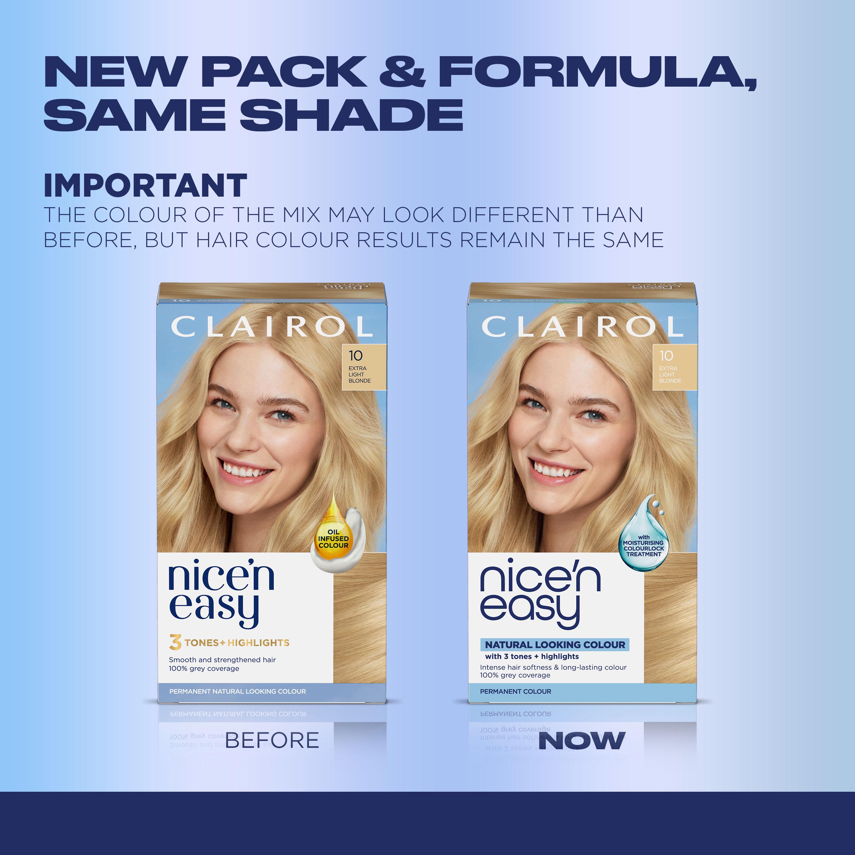 Clairol Nice'N Easy Extra Light Blonde 10 Permanent Crème Hair Dye thumbnail 2