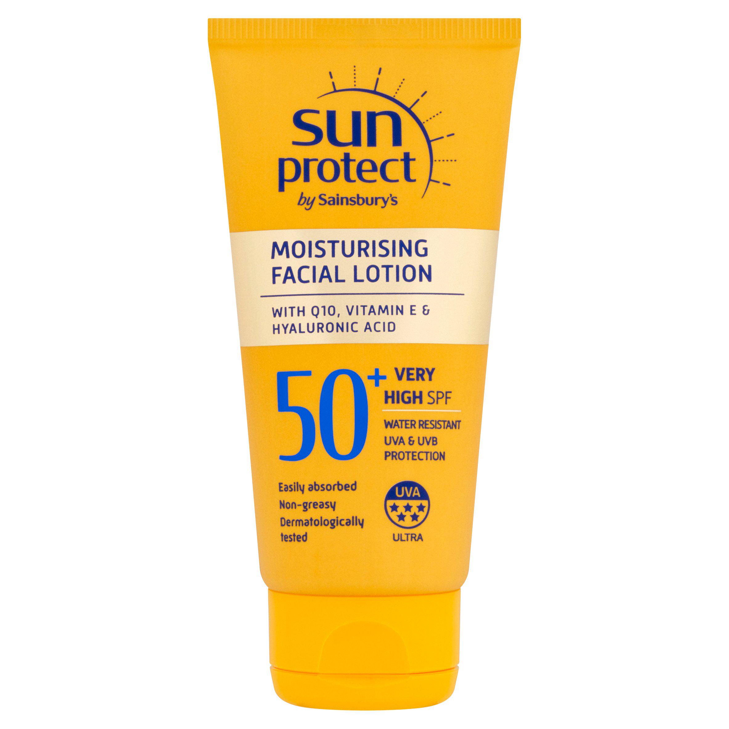Sainsbury's Sun Protect Moisturising Facial Lotion Very High SPF 50+ 50ml