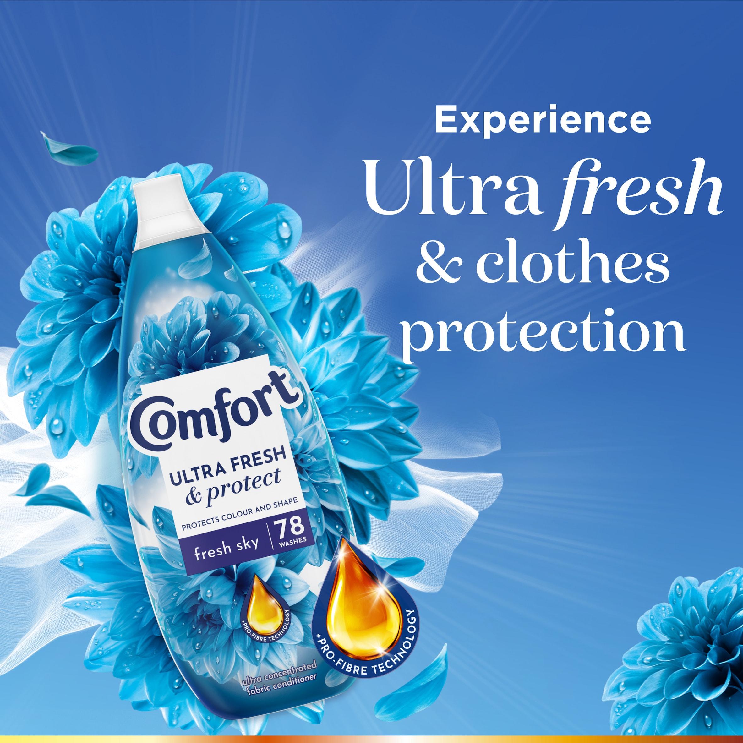 Comfort Ultra Fresh & Protect Fresh Sky Fabric Conditioner 78 Washes 1.17L thumbnail 2