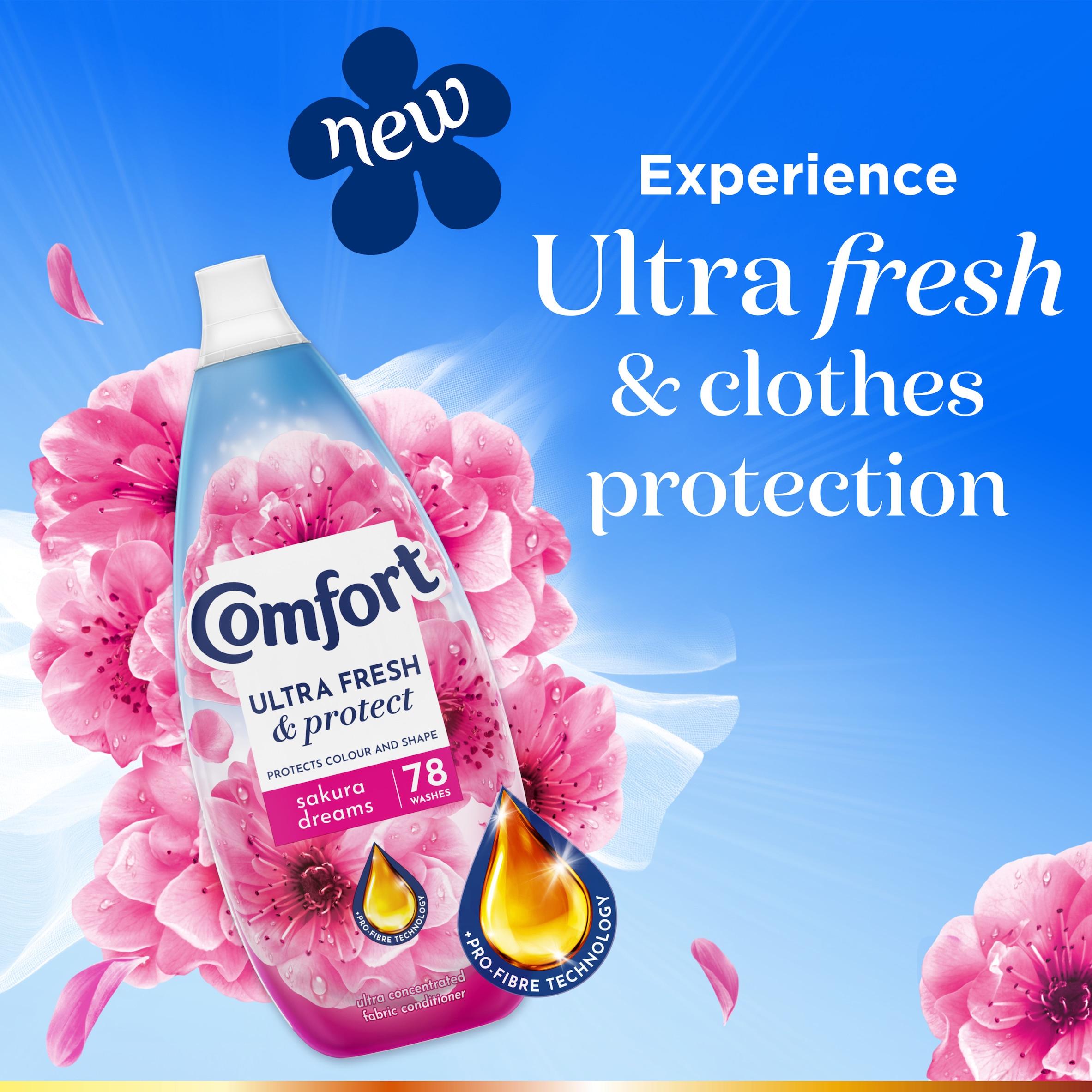 Comfort Ultra Fresh & Protect Sakura Dreams Fabric Conditioner 78 washes 1.17L thumbnail 2
