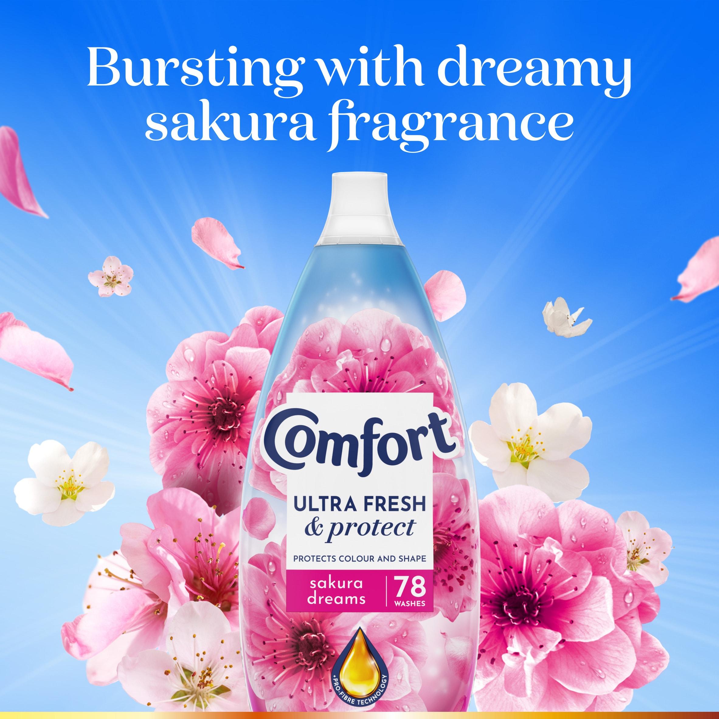 Comfort Ultra Fresh & Protect Sakura Dreams Fabric Conditioner 78 washes 1.17L thumbnail 3
