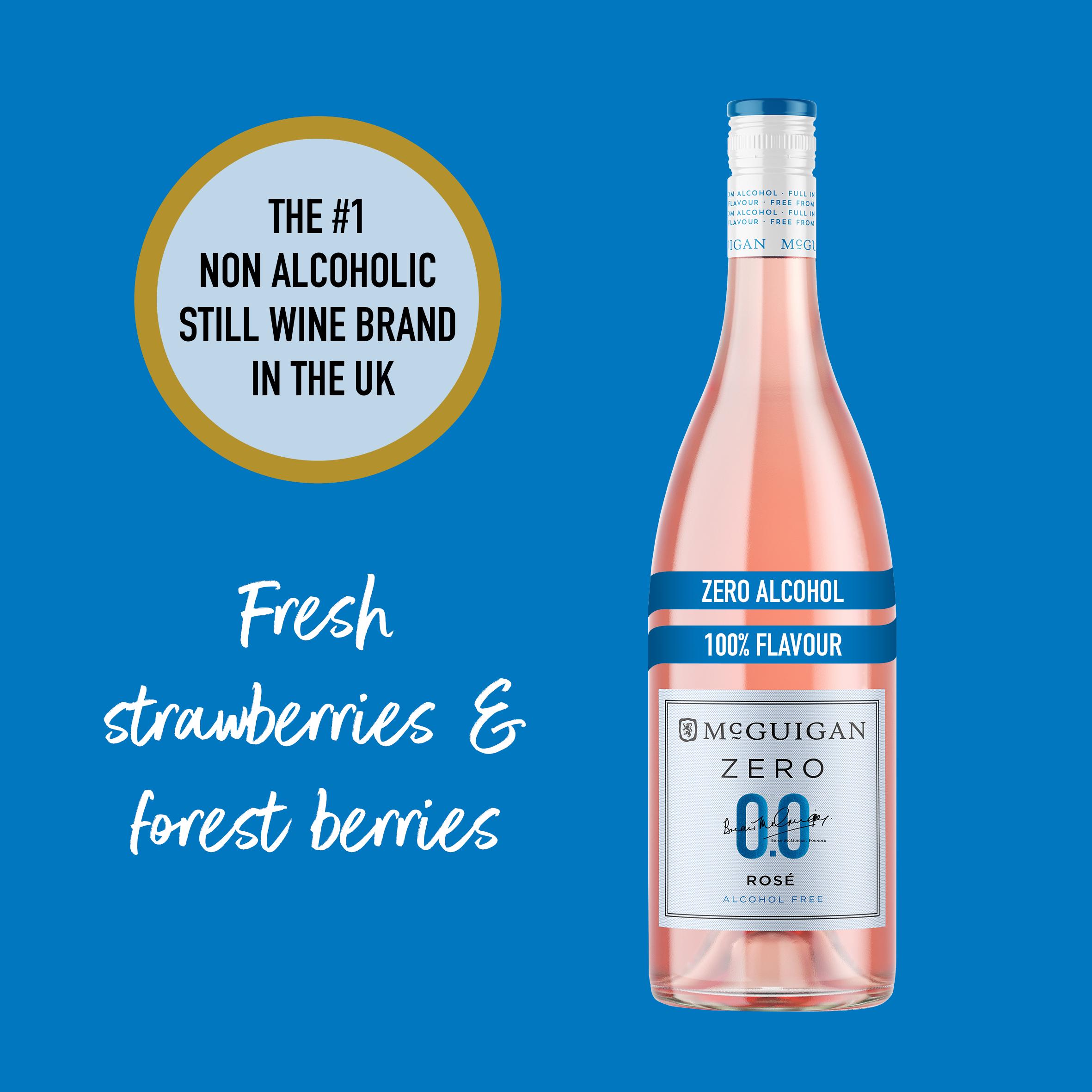 McGuigan Zero 0.0% Alcohol Free Australian Rose Wine Based Drink 75cl thumbnail 3