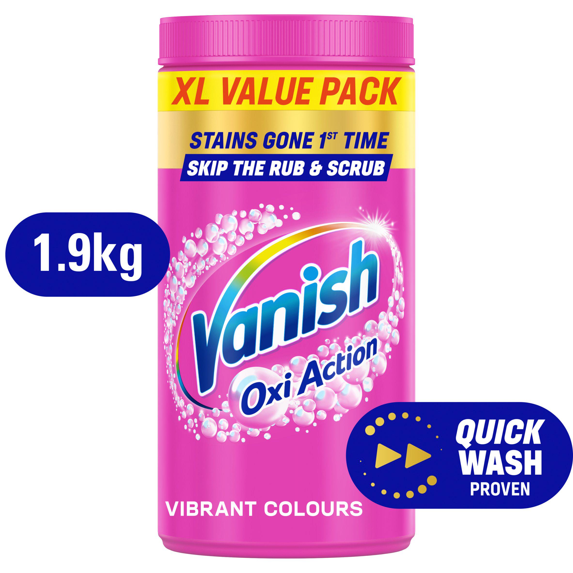 Vanish Gold Oxi Action Laundry Stain Remover Powder Colour 1.9kg