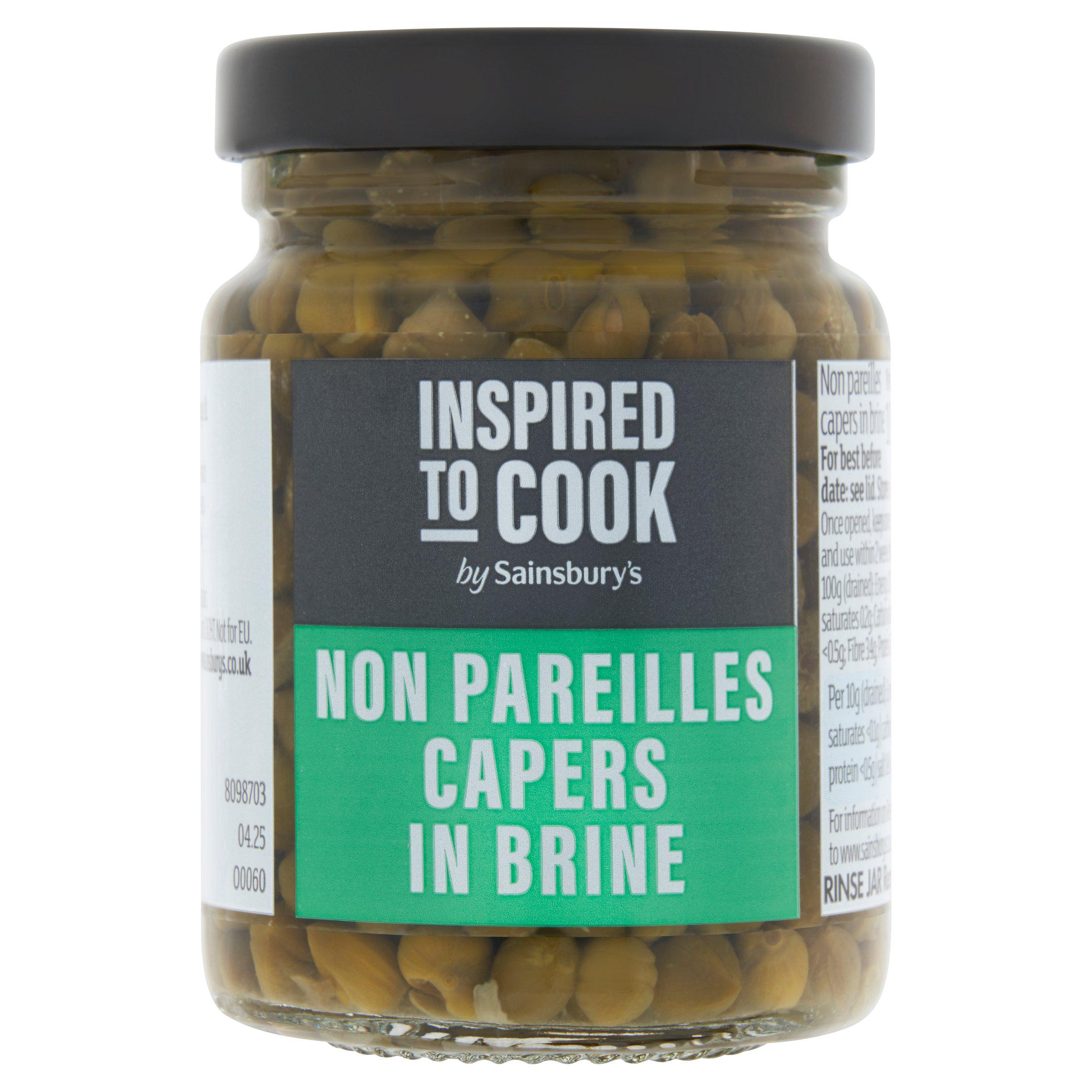 Sainsbury's Non Pareilles Capers in Brine, Inspired to Cook 100g (60g*)