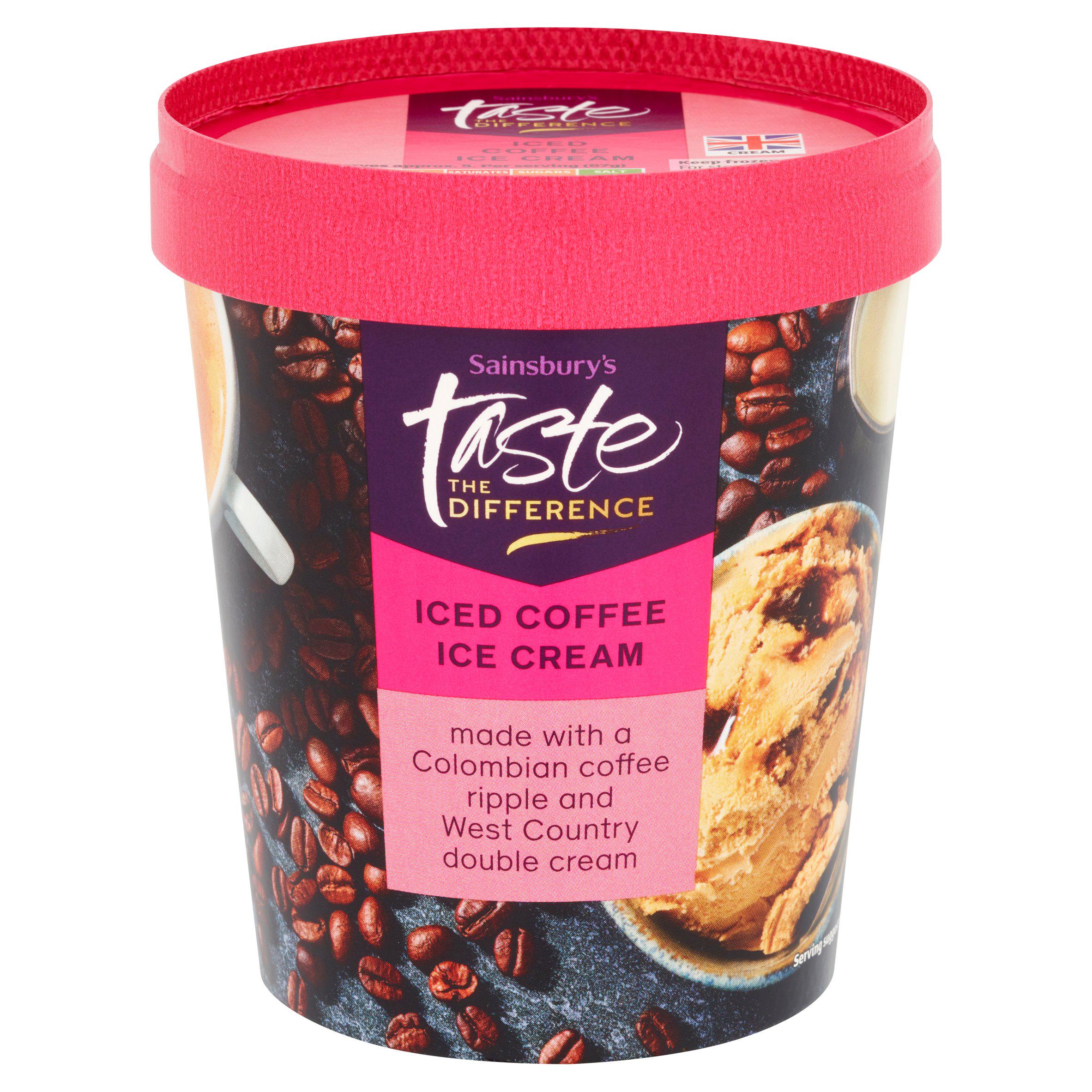 Sainsbury's Iced Coffee Ice Cream, Taste the Difference 480ml