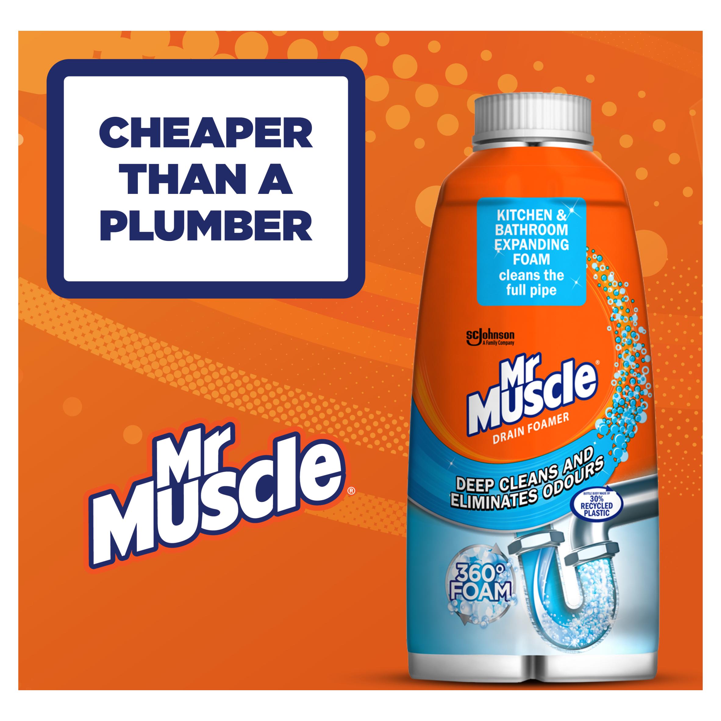 Mr Muscle Drain Deep Clean & Odour Eliminating Foamer 500ml thumbnail 3