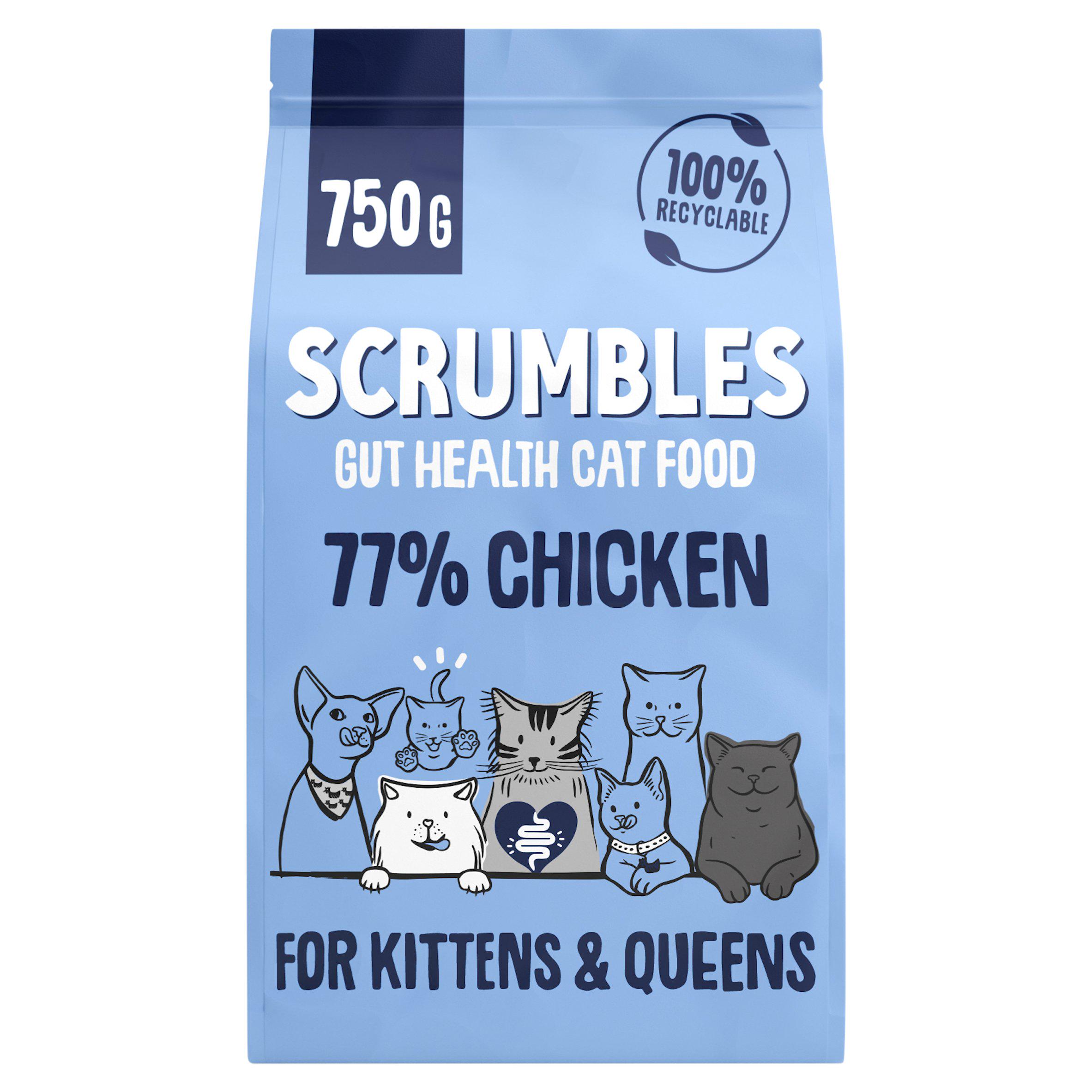 Scrumbles Kitten & Queens Dry Cat Food Chicken