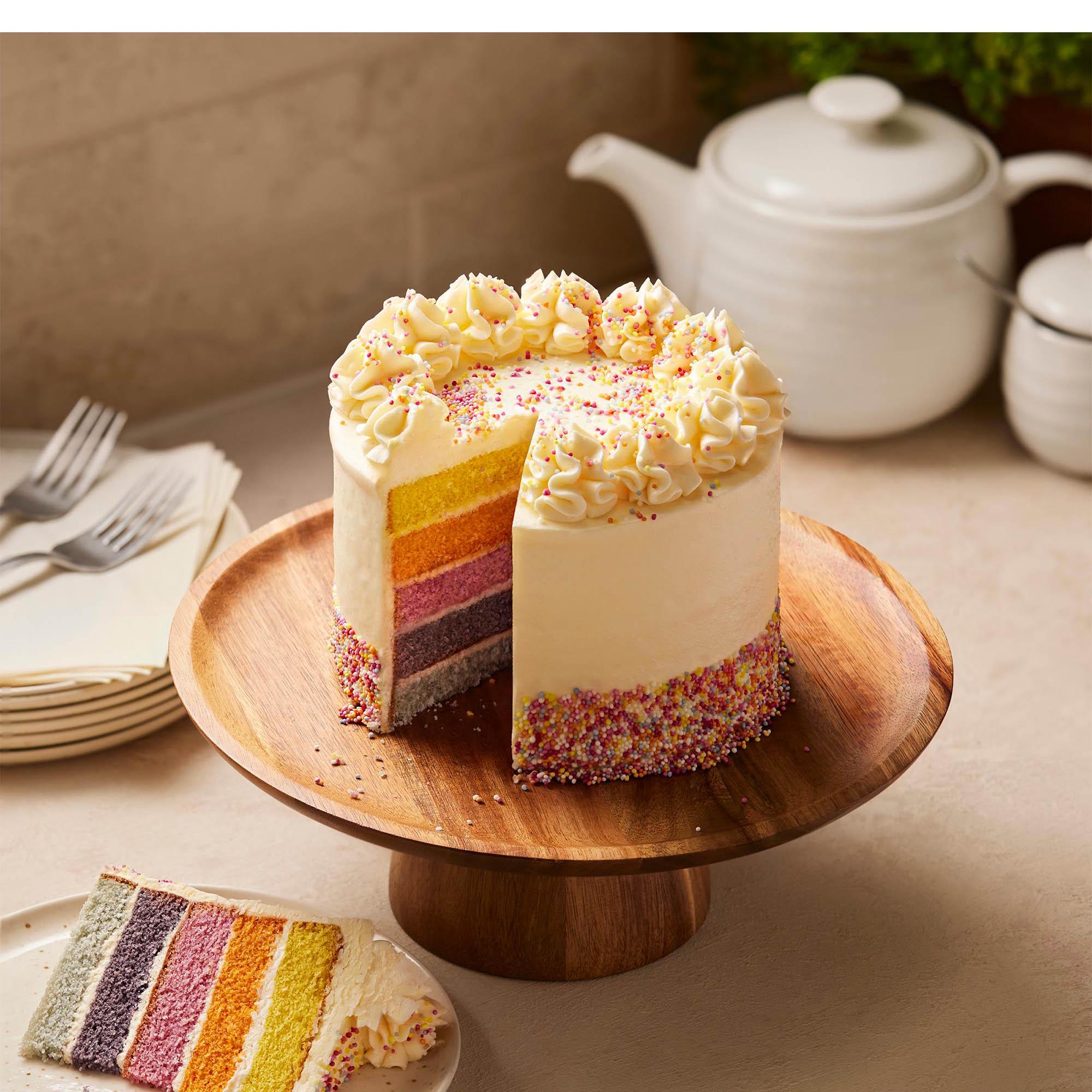 Sainsbury's 1.2kg Rainbow Layer Birthday Cake thumbnail 2
