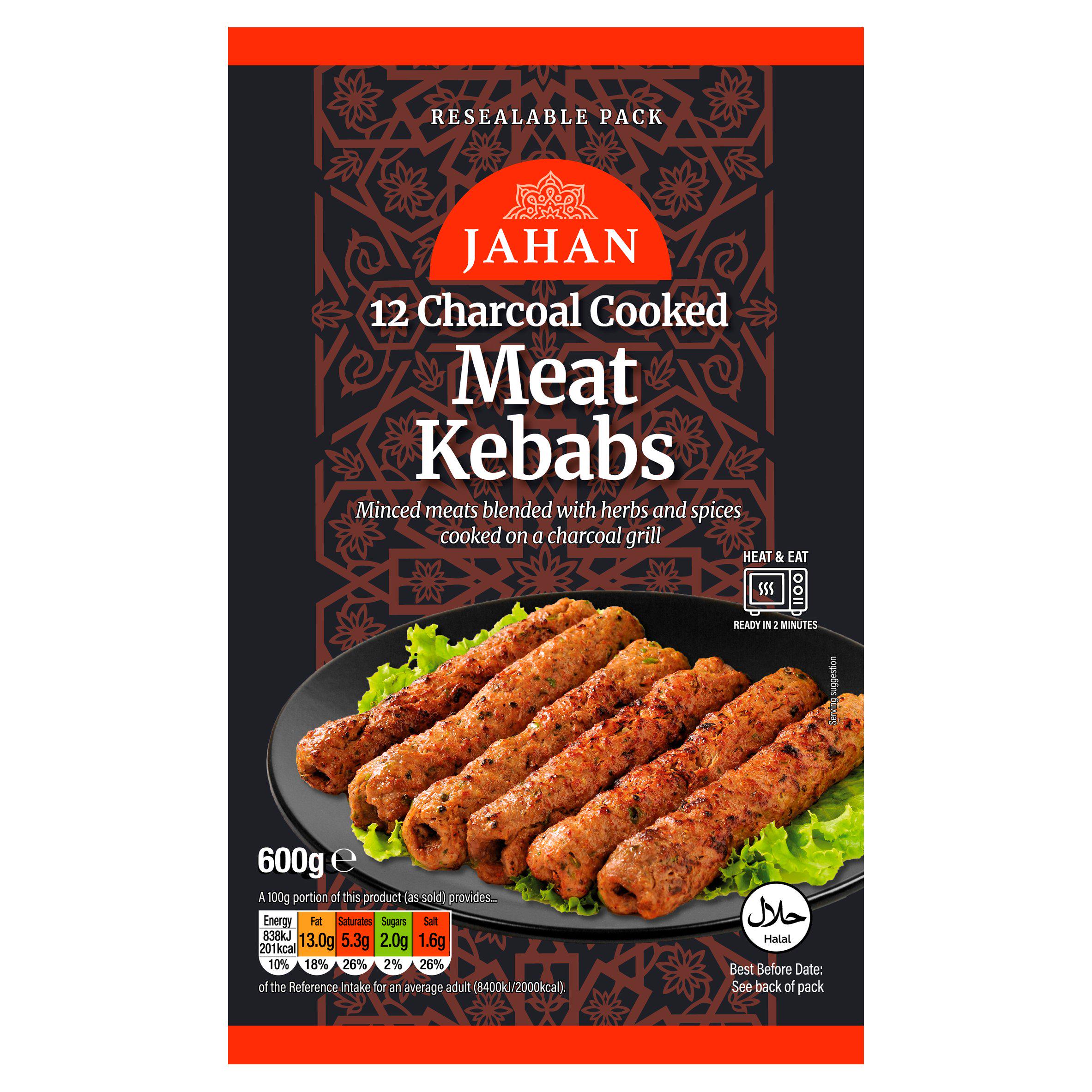 Jahan 12 Charcoal Cooked Meat Kebabs 600g
