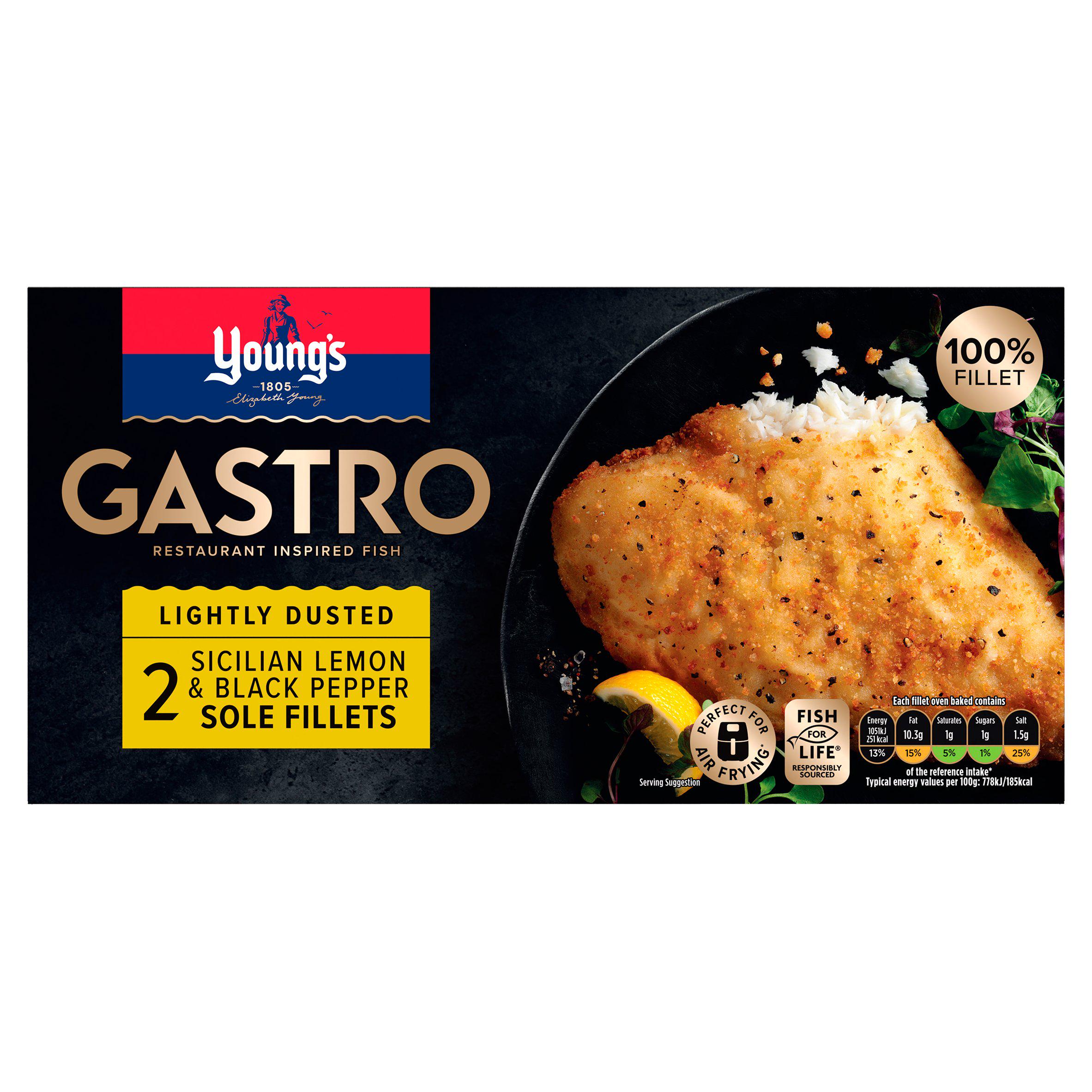 Young's Gastro 2 Lightly Dusted Sicilian Lemon and Pepper Fillets