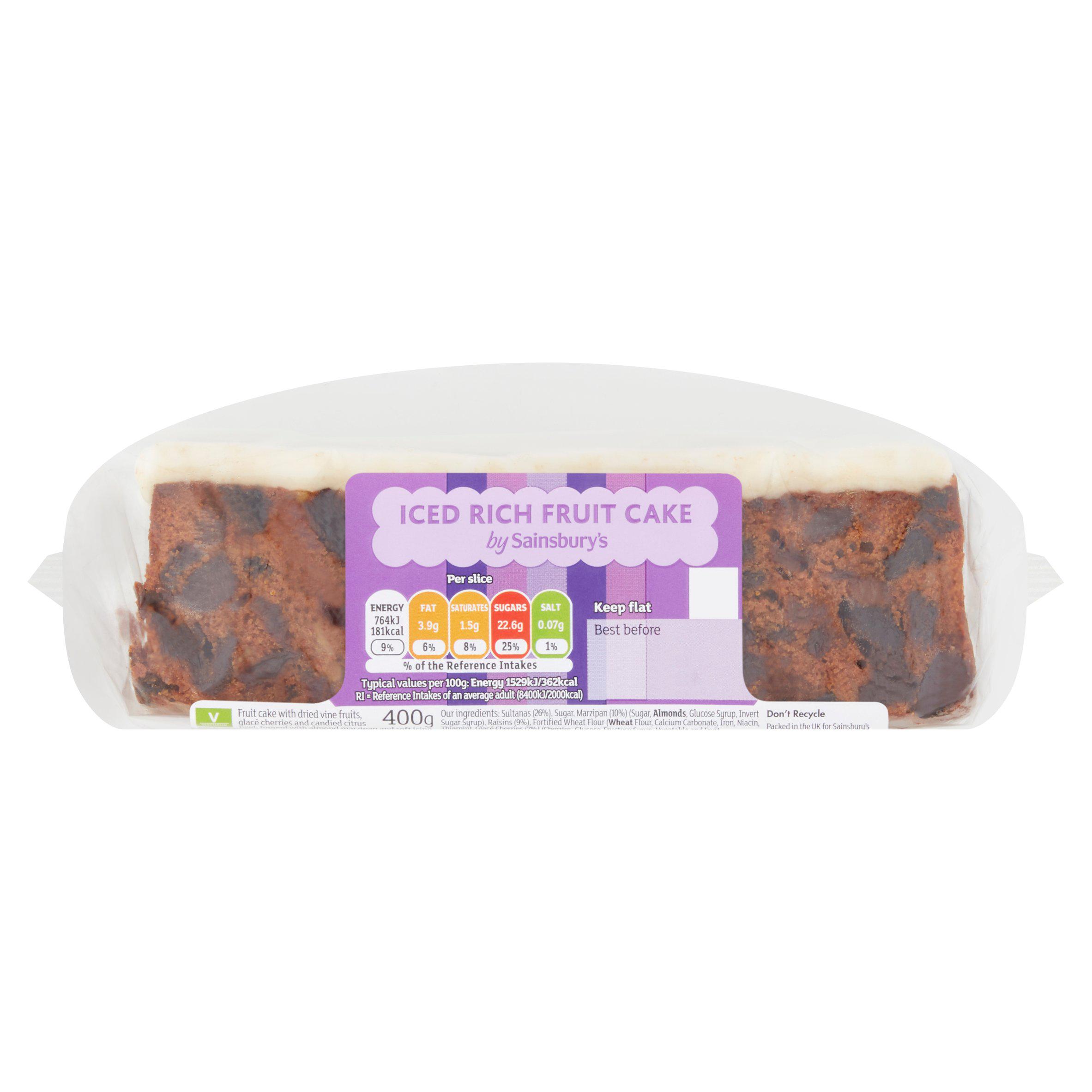 Sainsbury's Iced Fruit Cake 400g