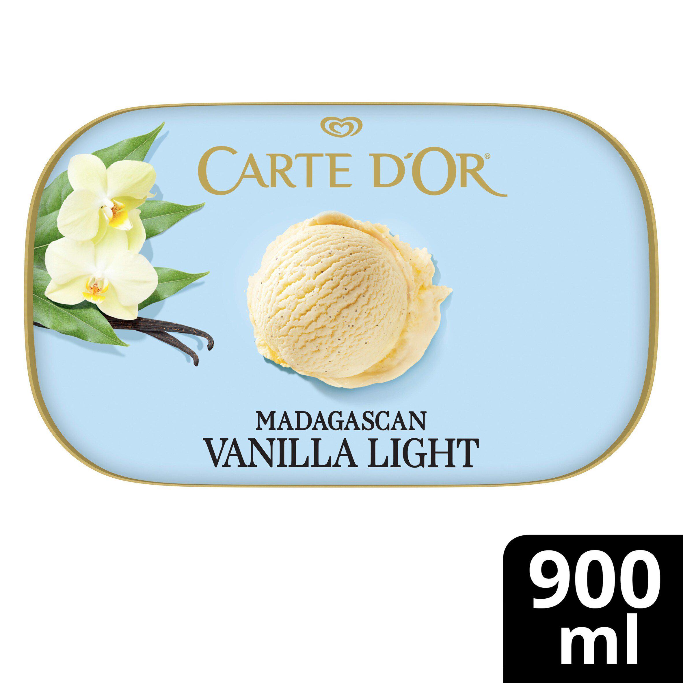 Carte D'or Madagascan Vanilla Light Ice Cream Dessert Tub