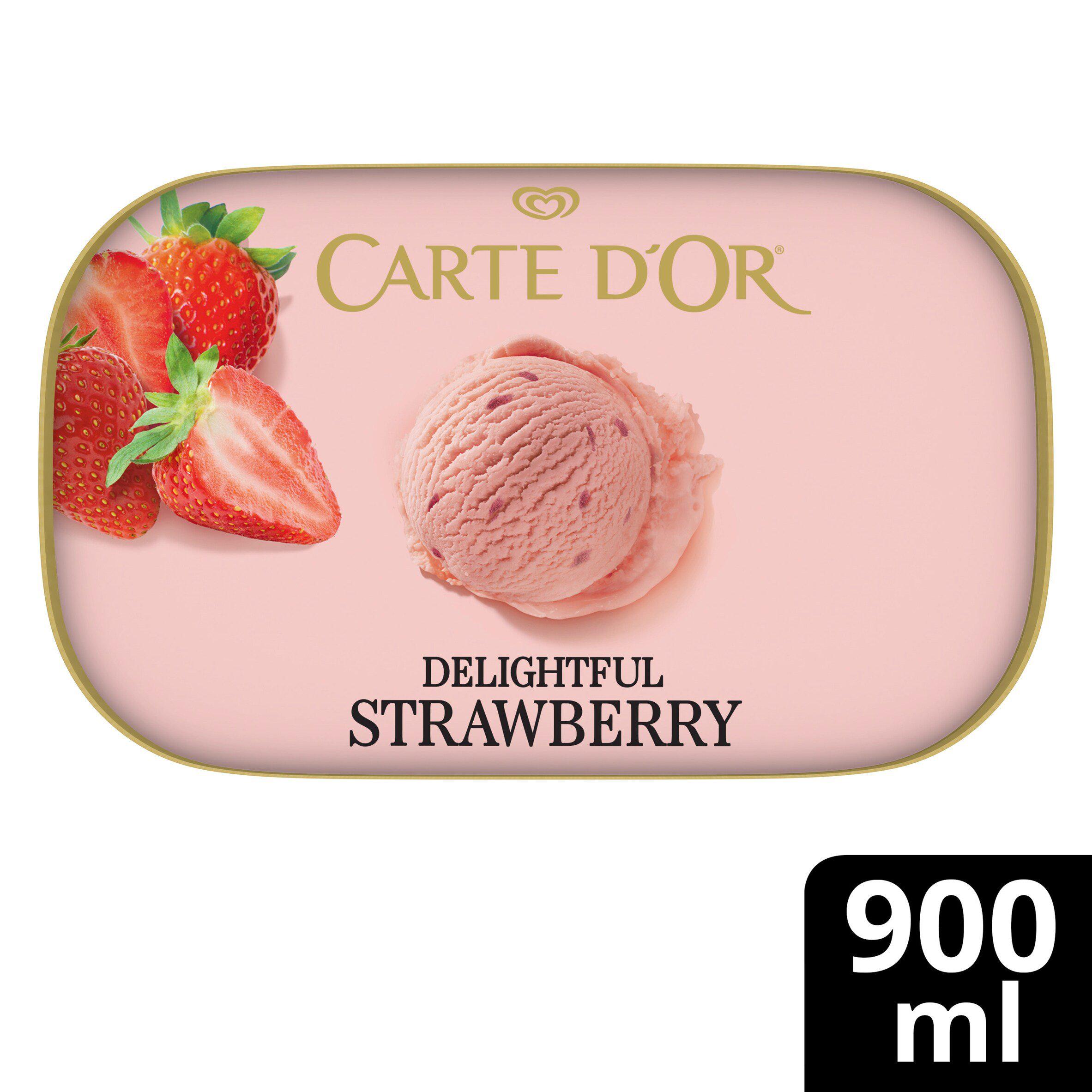Carte D'or Delightful Strawberry Ice Cream Dessert Tub