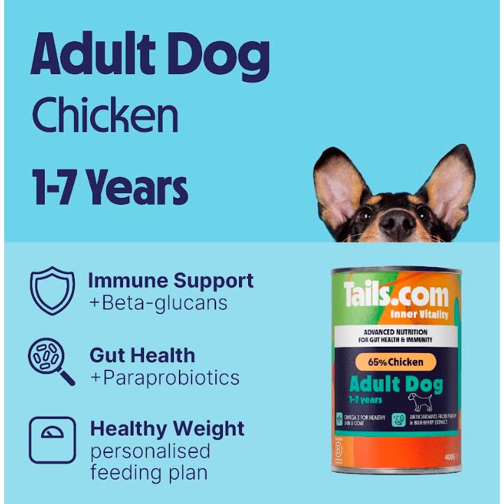 tails.com Inner Vitality Advanced Nutrition Wet Dog Food 1-7 Years 400g thumbnail 4