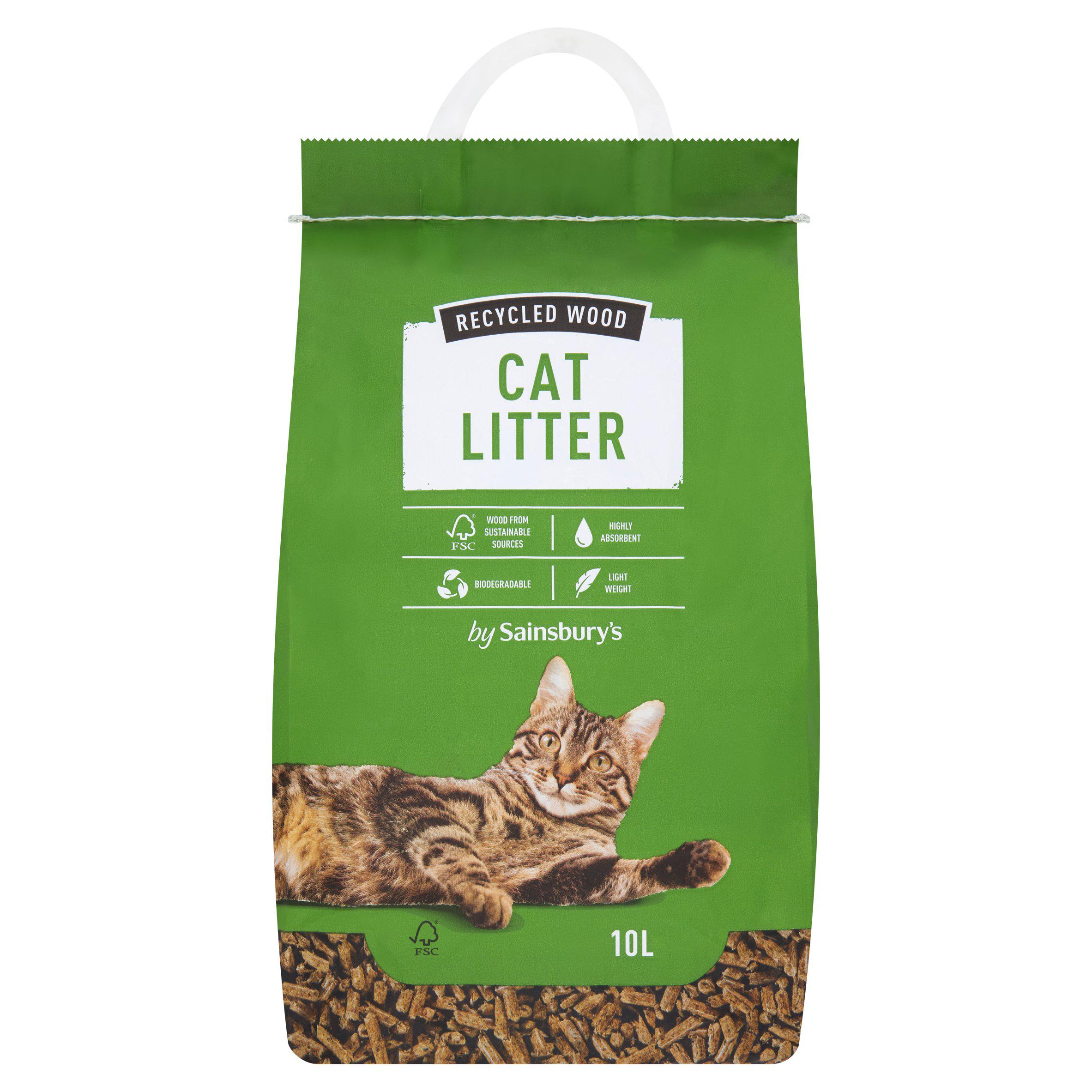 Sainsbury's Recycled FSC Wood Cat Litter 10L