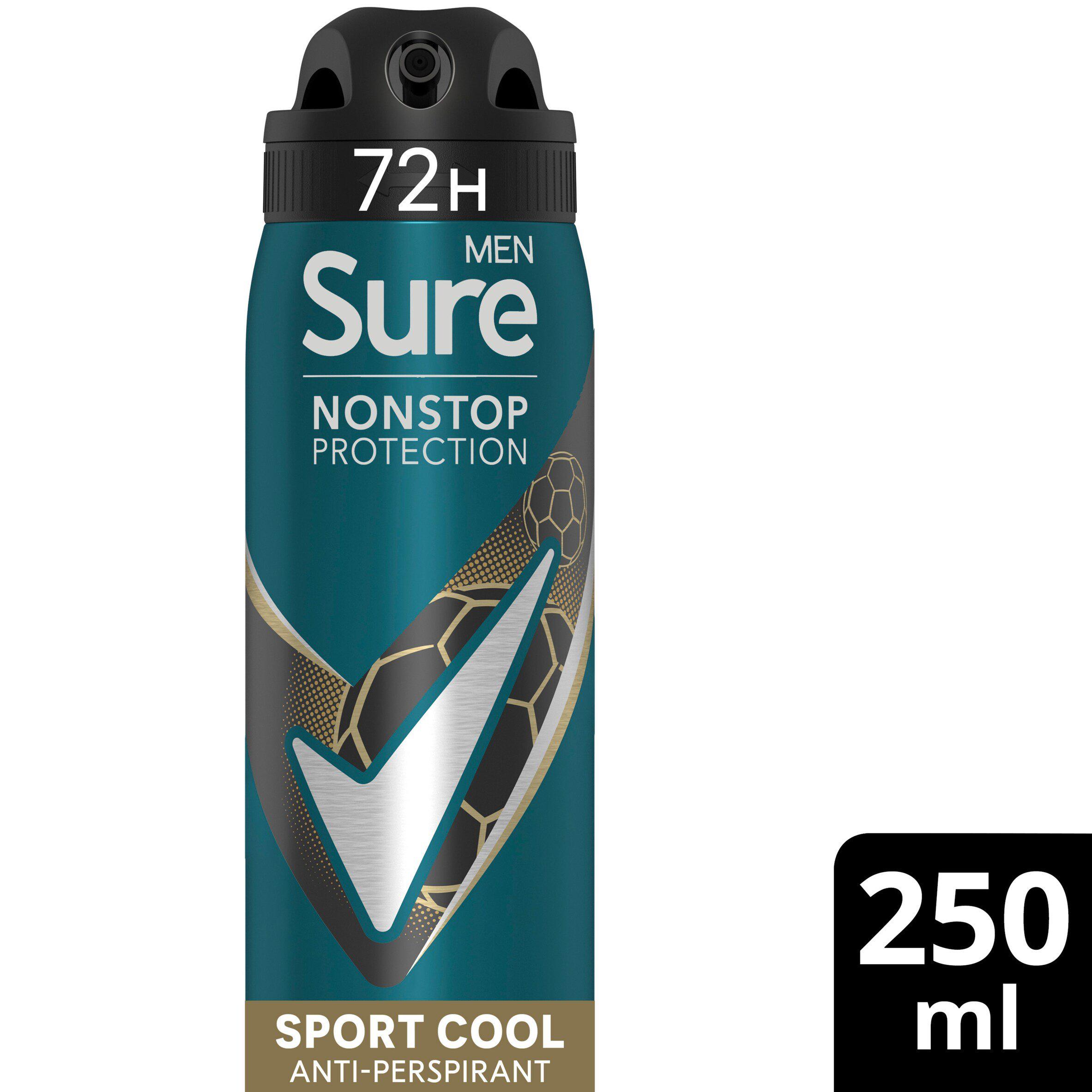 Sure Men Sport Cool 72h Nonstop Protection Antiperspirant Deodorant 250ml