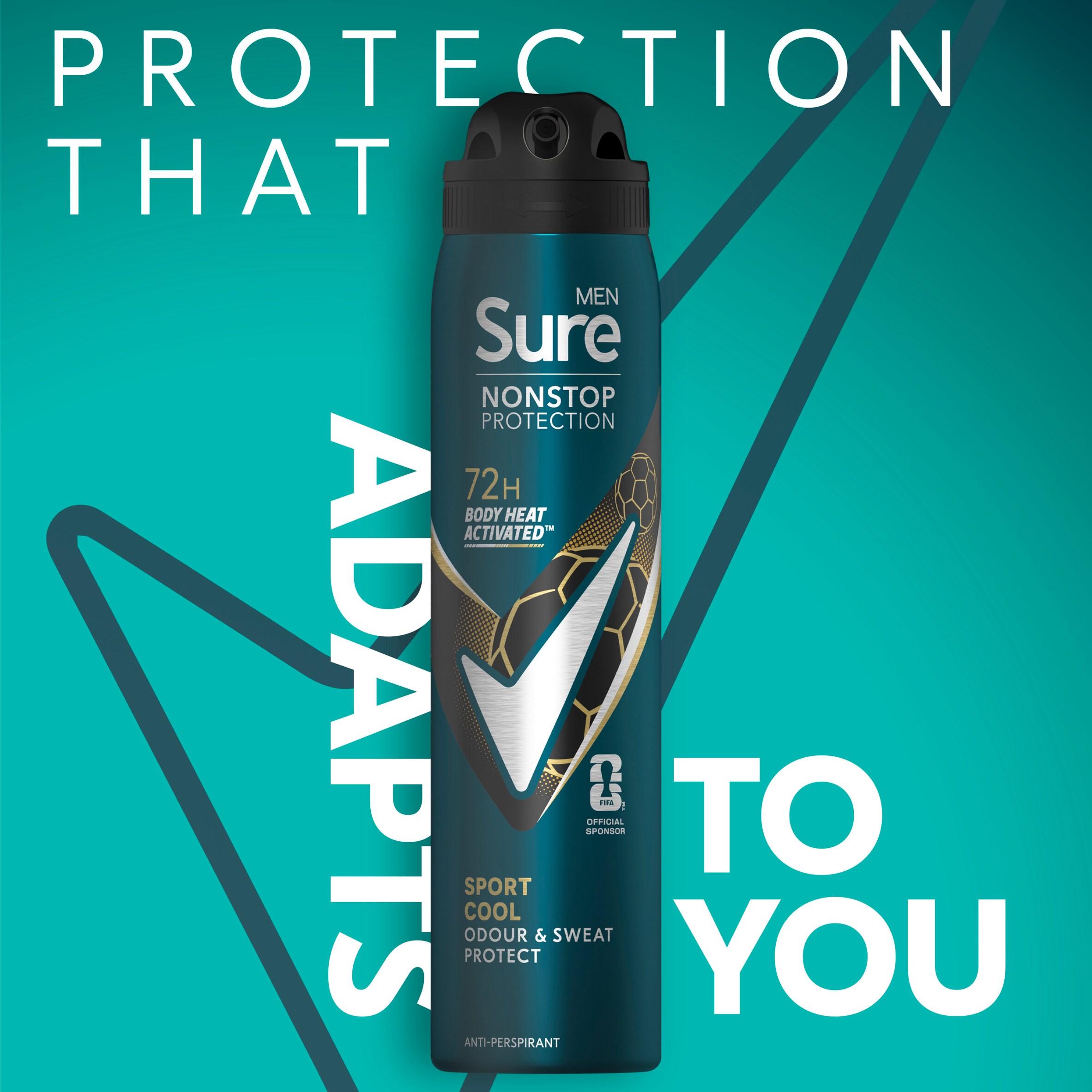 Sure Men Sport Cool 72h Nonstop Protection Antiperspirant Deodorant 250ml thumbnail 2
