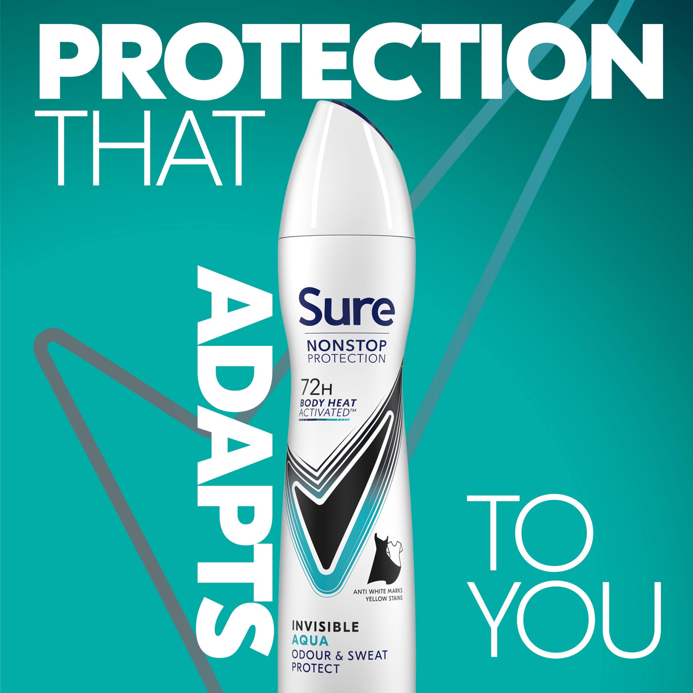 Sure Women Invisible Aqua 72h Nonstop Protection Antiperspirant Deodorant 250ml thumbnail 2