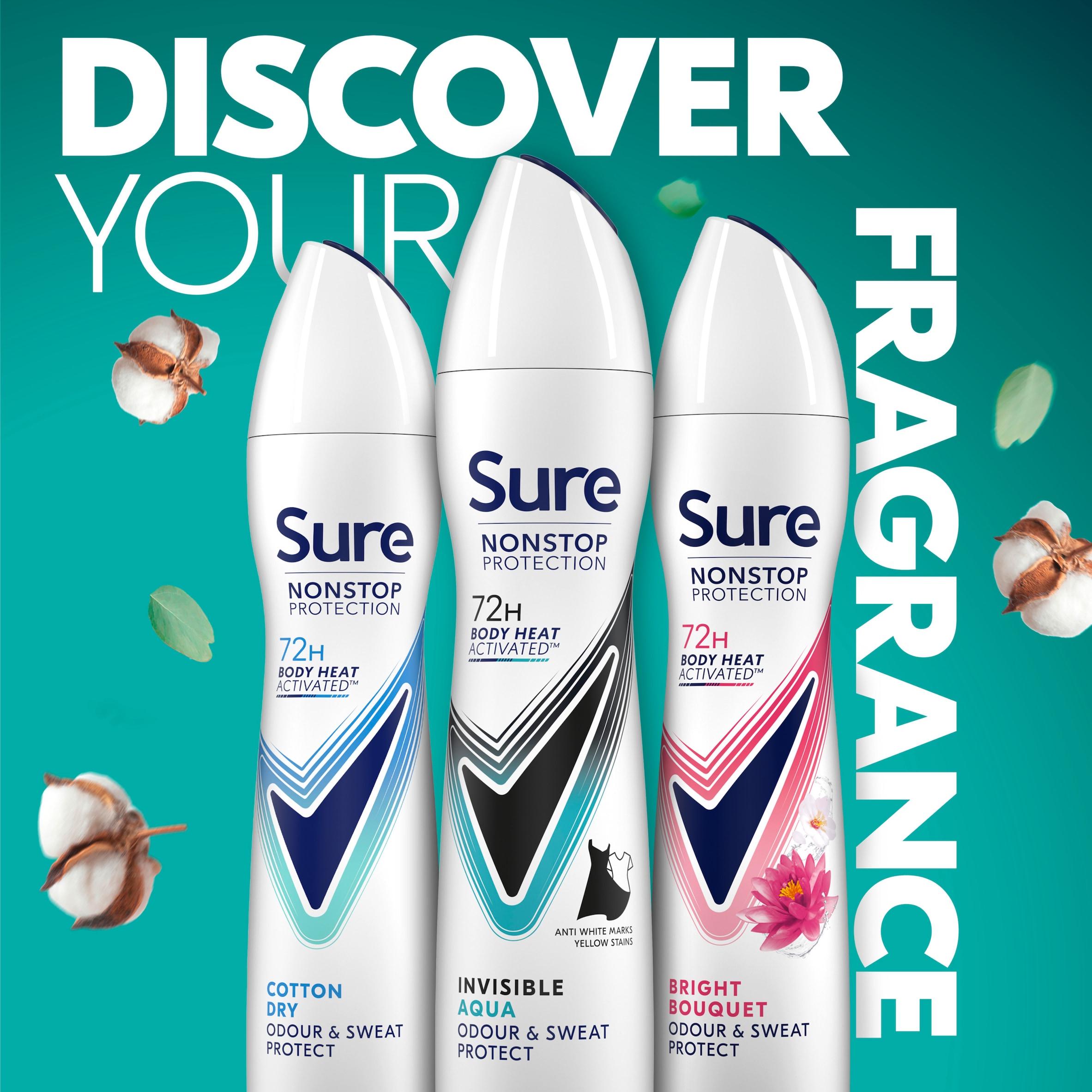 Sure Women Invisible Aqua 72h Nonstop Protection Antiperspirant Deodorant 250ml thumbnail 5