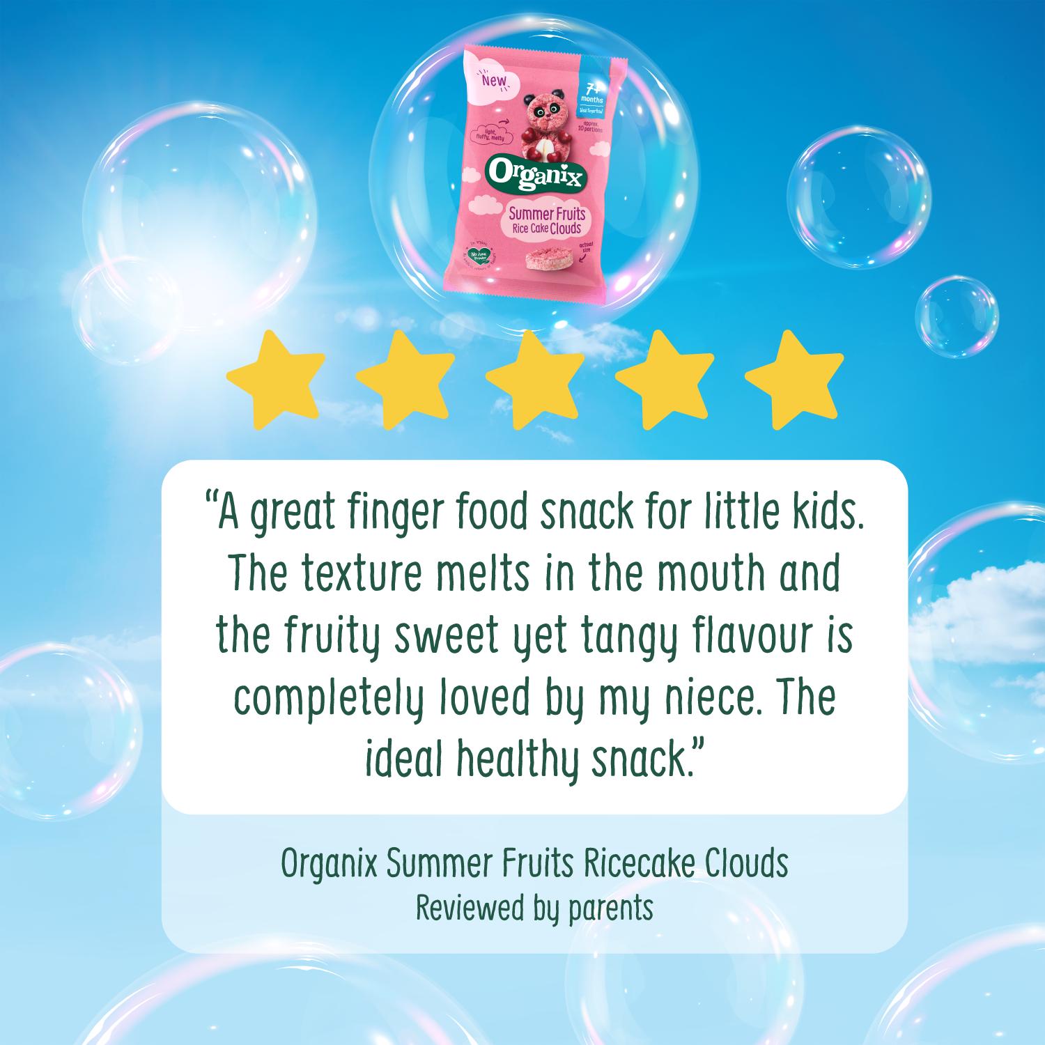 Organix Apple Rice Cake Clouds Organic Baby Snacks 7 months+ 40g thumbnail 5