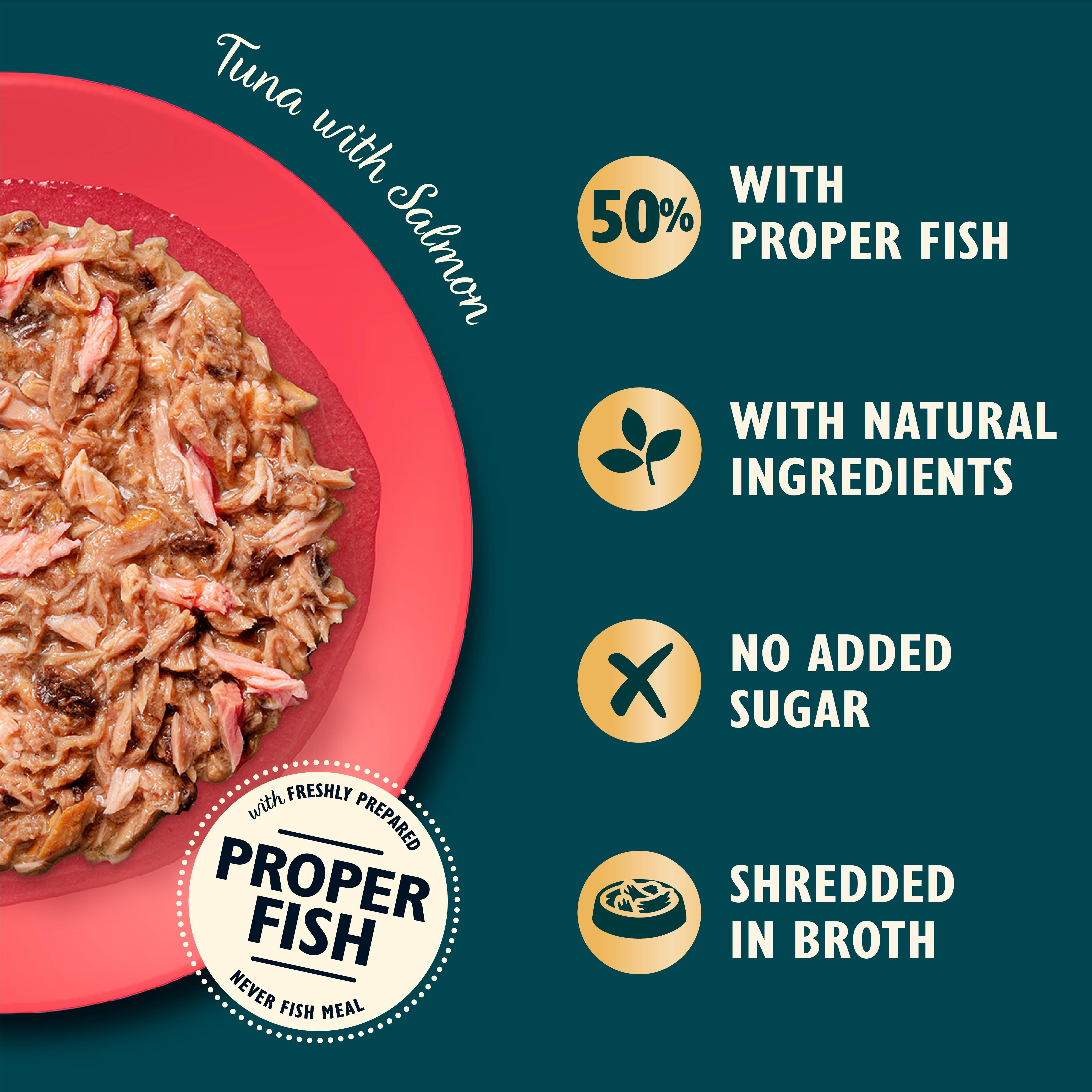 Lily's Kitchen Tuna & Salmon Shredded Fillets Wet Cat Food 70g thumbnail 2